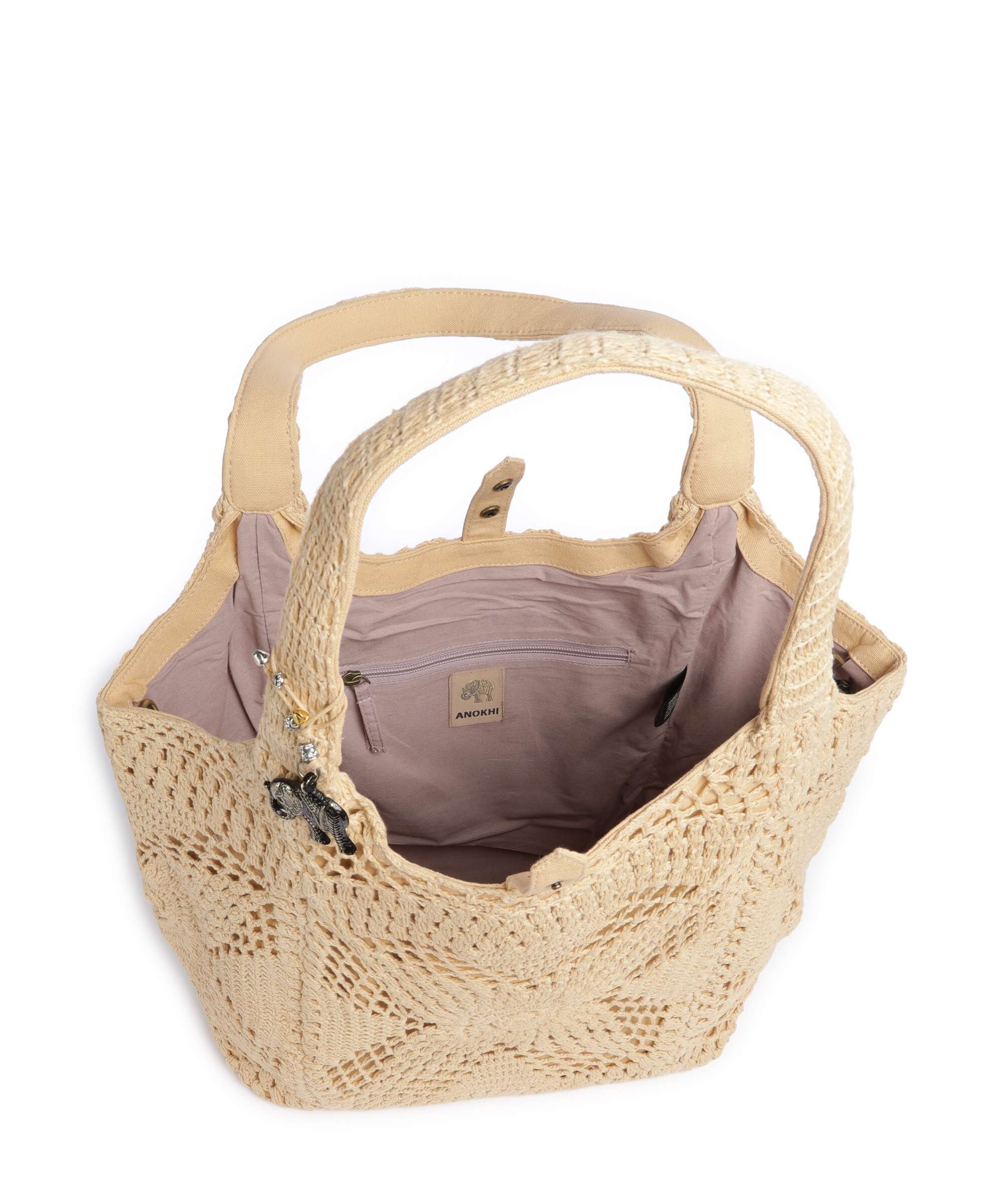 Anokhi Tote bag beige - Image 7