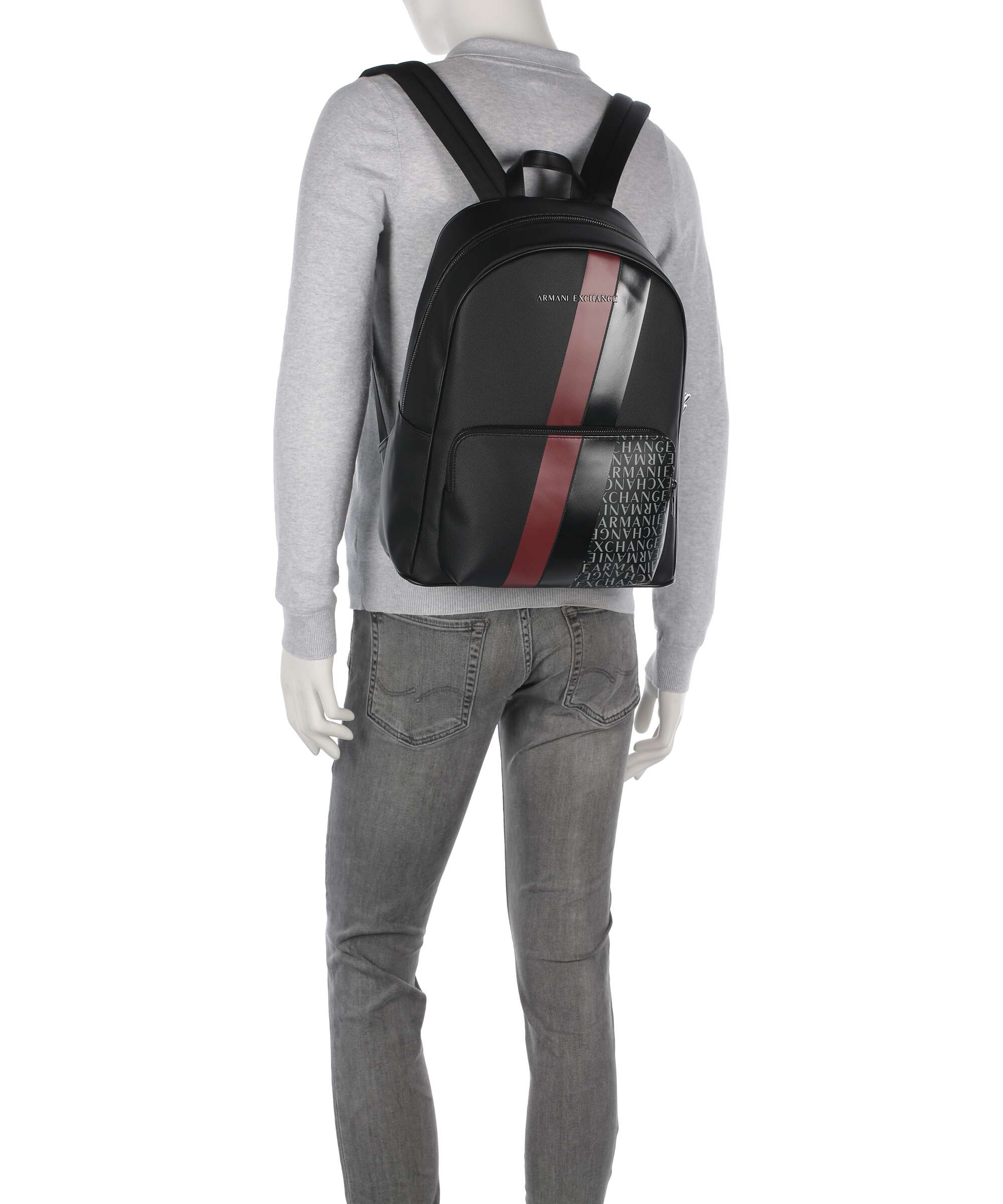 Armani Exchange Dylan Backpack black/pomegranate/black shiny - Image 3