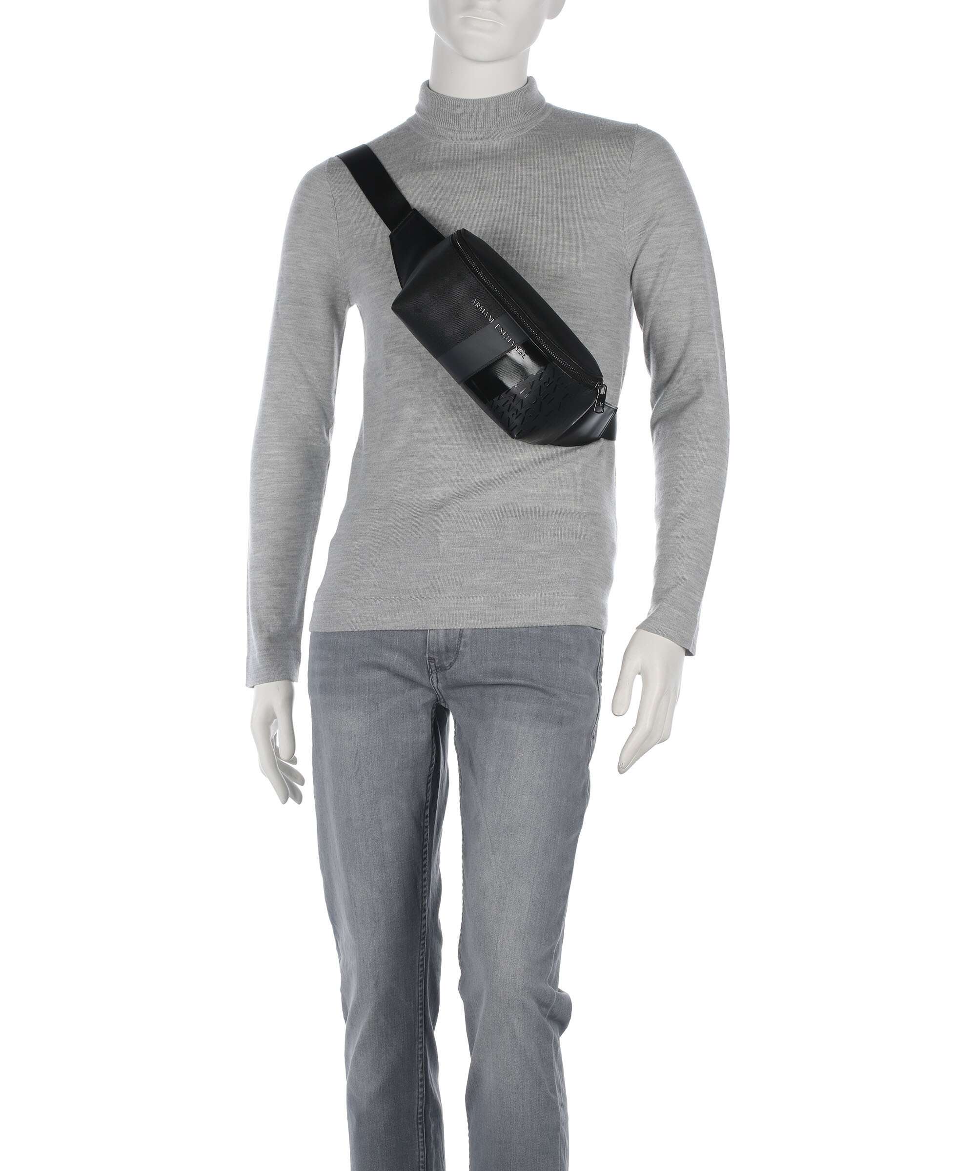 Armani Exchange Dylan Belt bag black/gunmetal/shiny black - Image 4