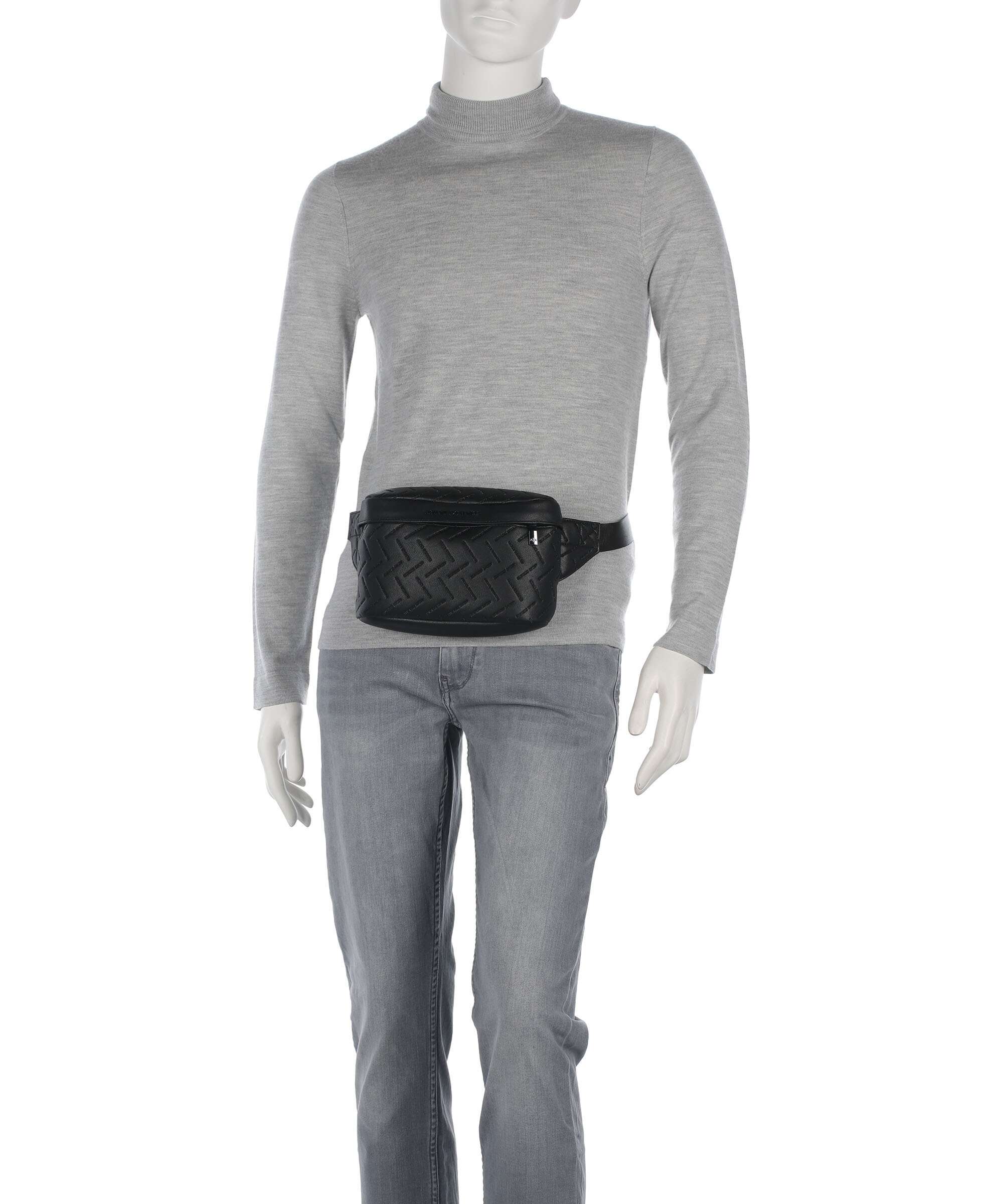 Armani Exchange Ginevra Embossed Belt bag black - Image 3