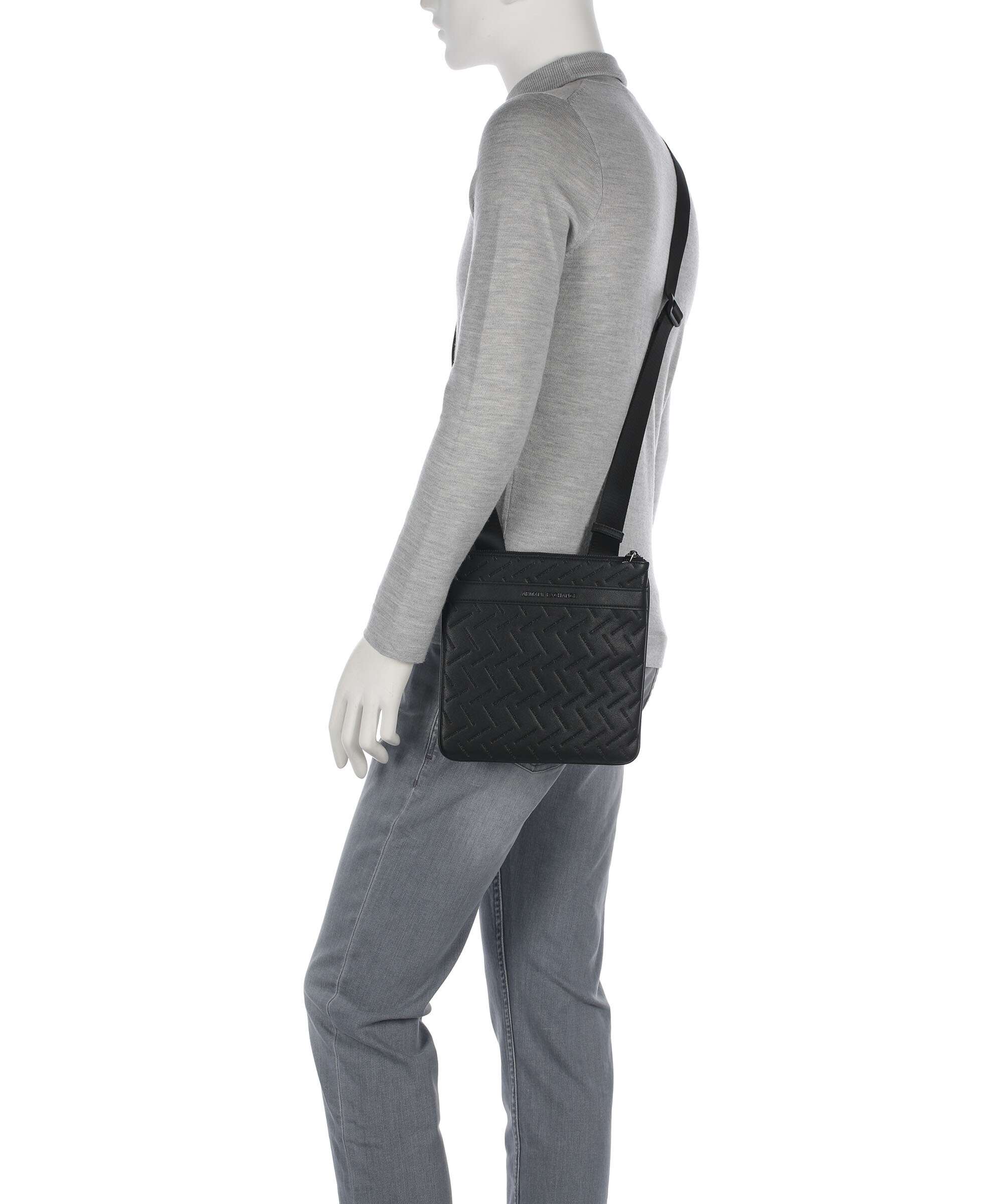 Armani Exchange Ginevra Embossed Crossbody bag black - Image 3