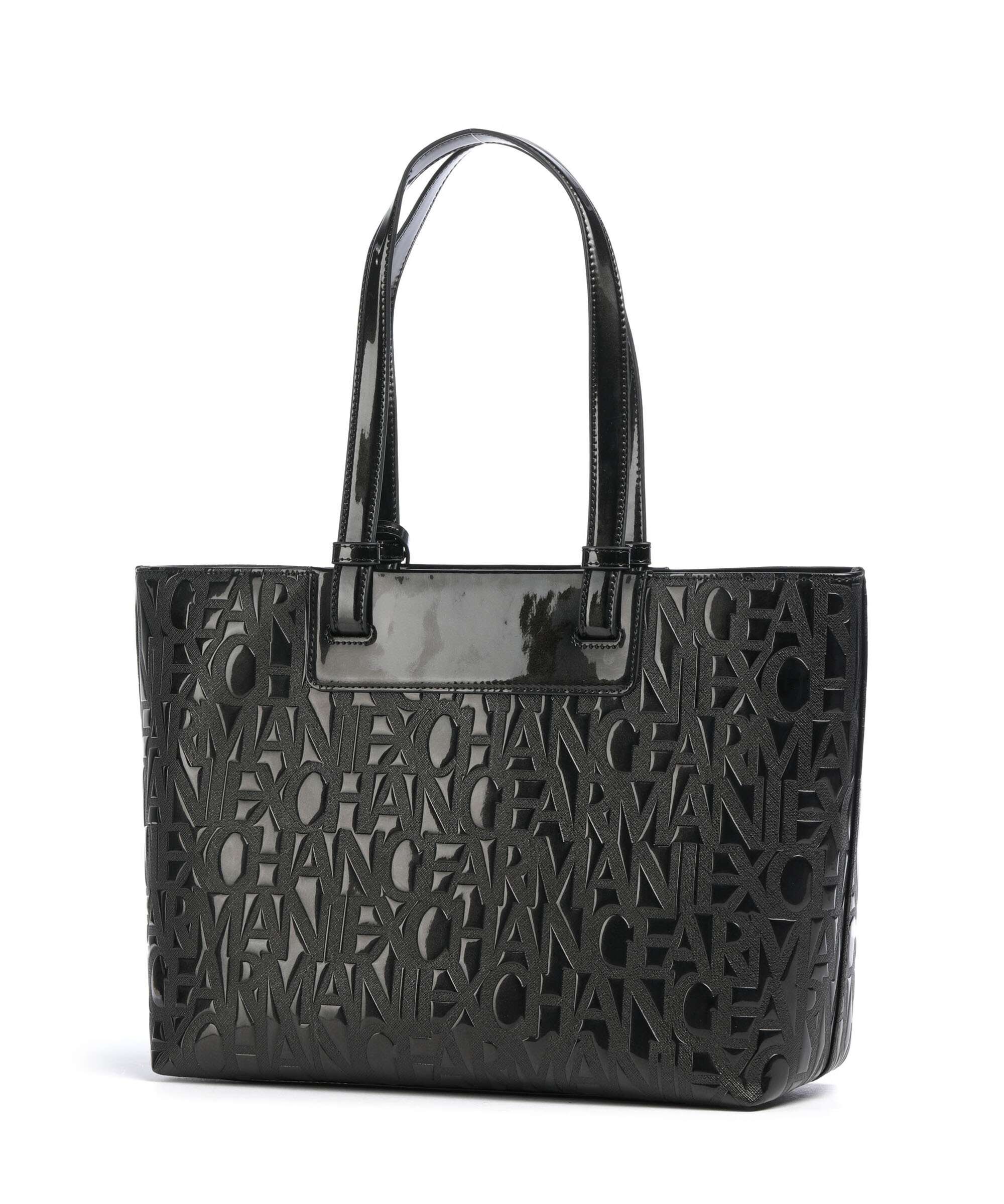 Armani Exchange Liz Patent M Tote bag black - Image 2