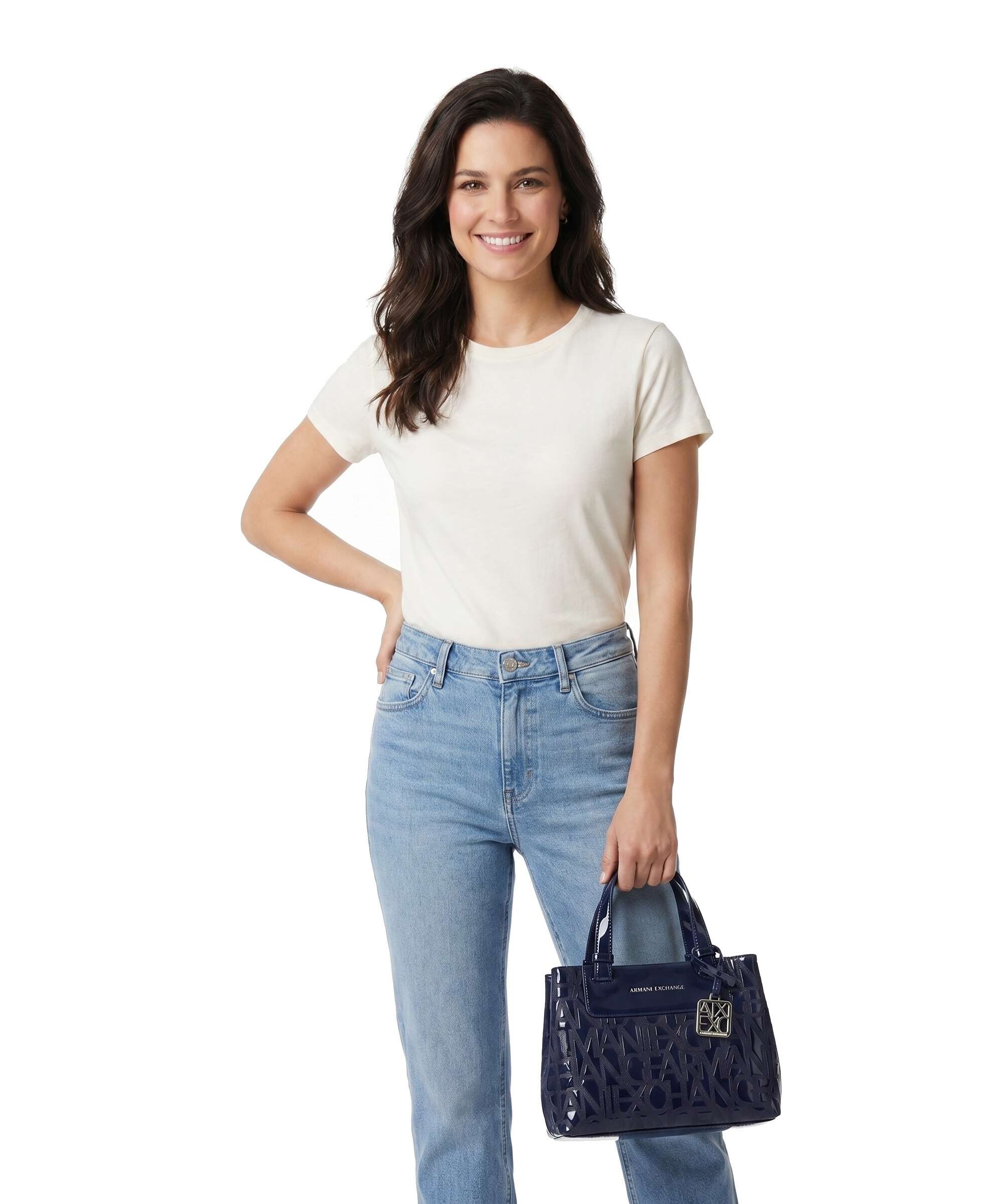 Armani Exchange Liz Patent S Handbag abyss - Image 3