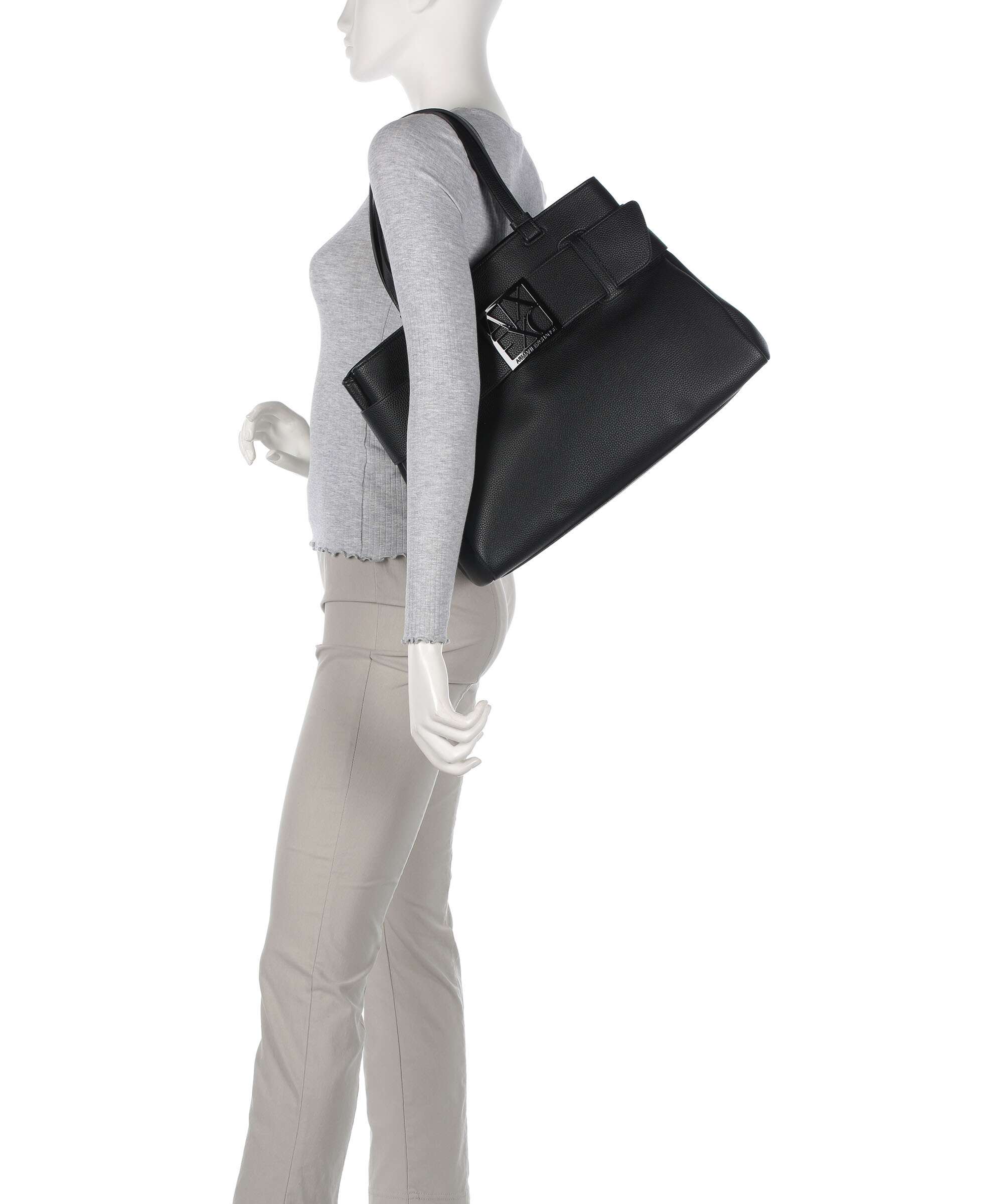 Armani Exchange Susy Soft Tote bag black - Image 3