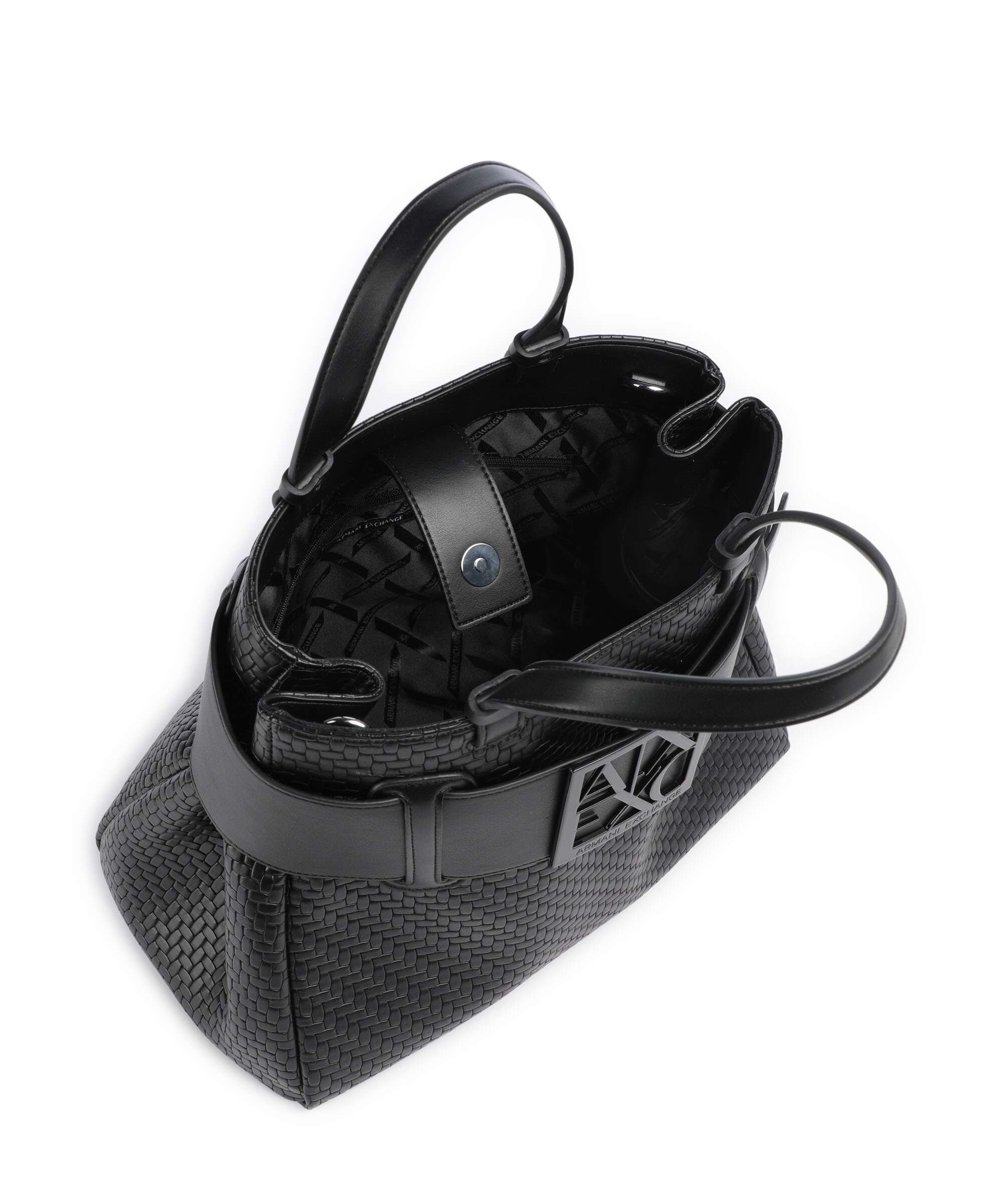 Armani Exchange Susy Soft Woven S Handbag black - Image 6