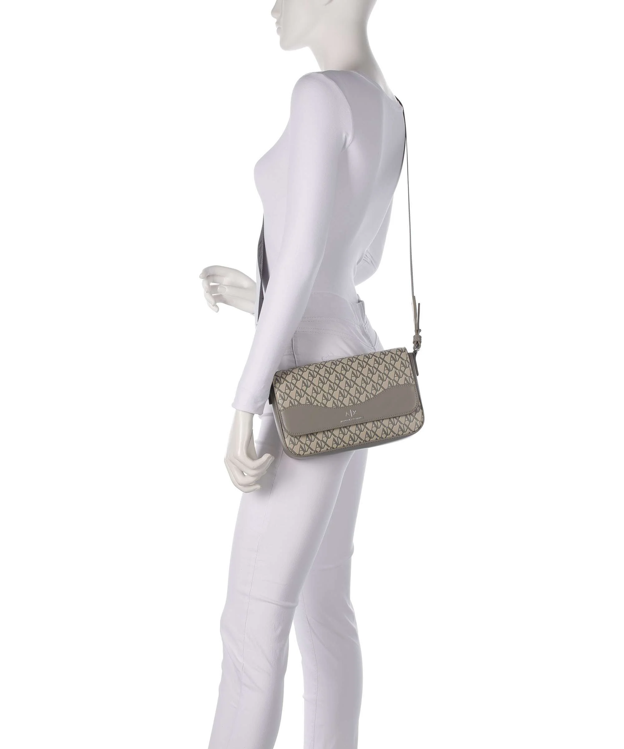 Armani Exchange Wave Monogram Crossbody bag sound sand/brown bass - Image 3