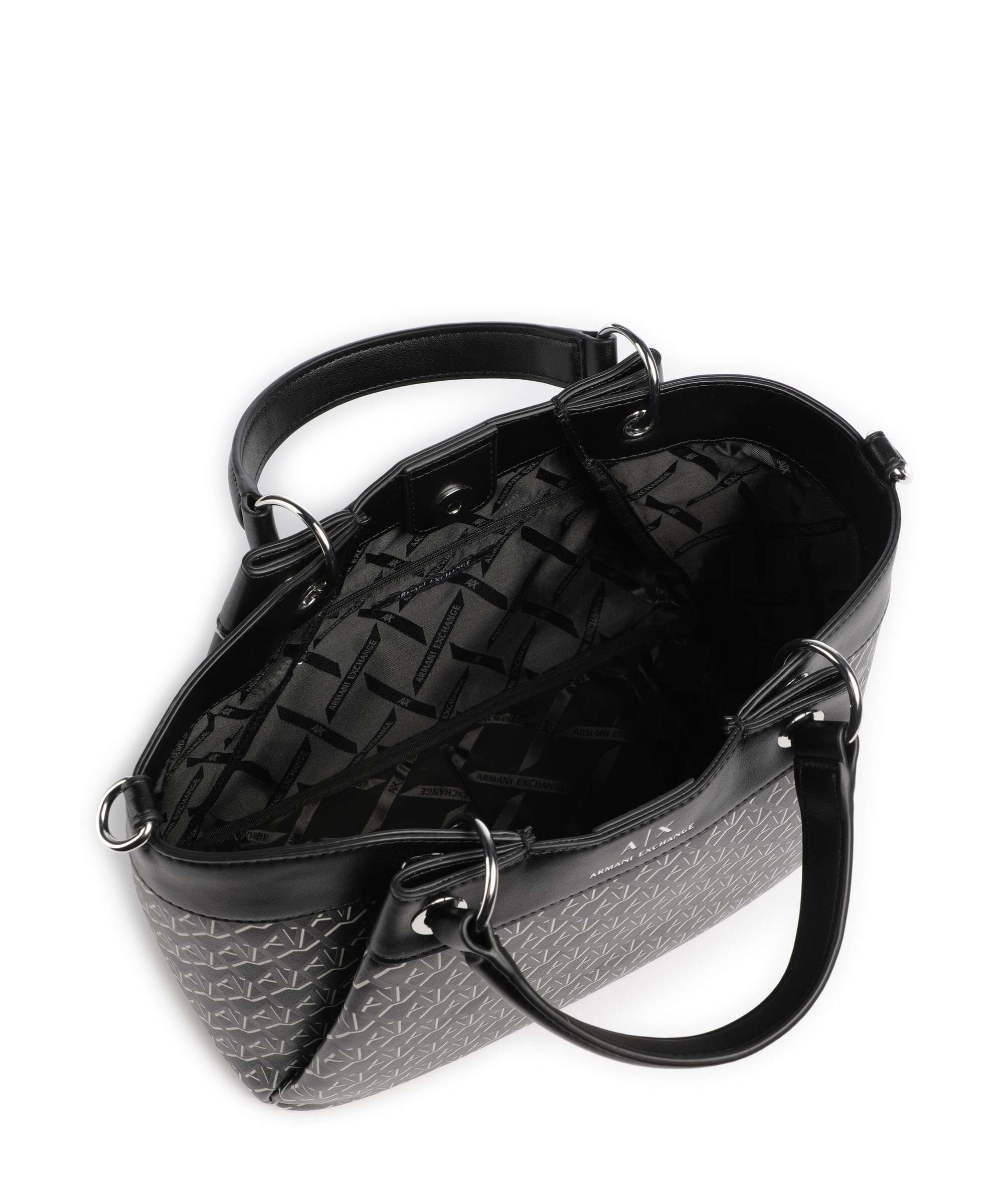 Armani Exchange Wave Monogram M Handbag black - Image 6