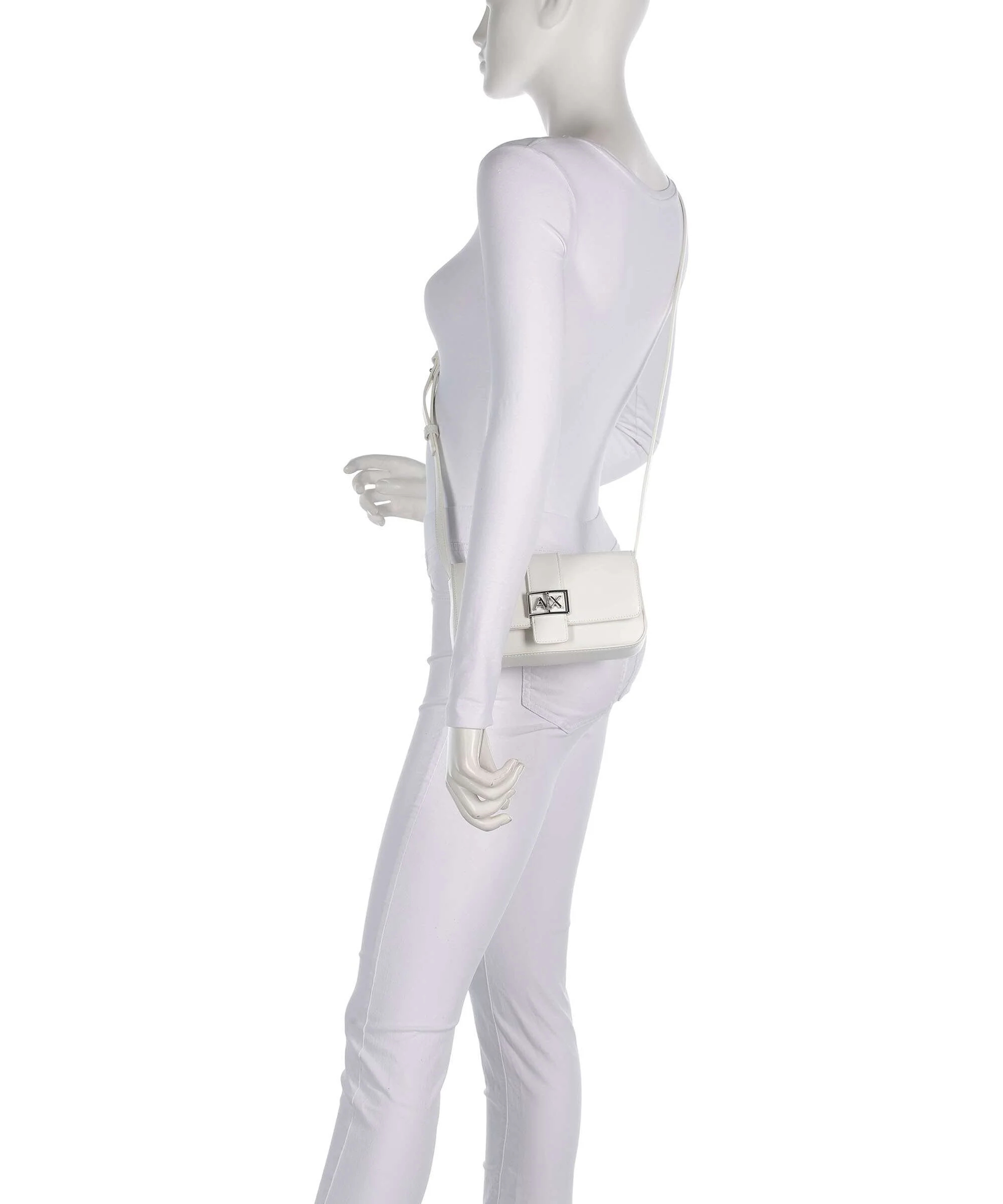 Armani Exchange Wonder Mini Crossbody bag off white - Image 3