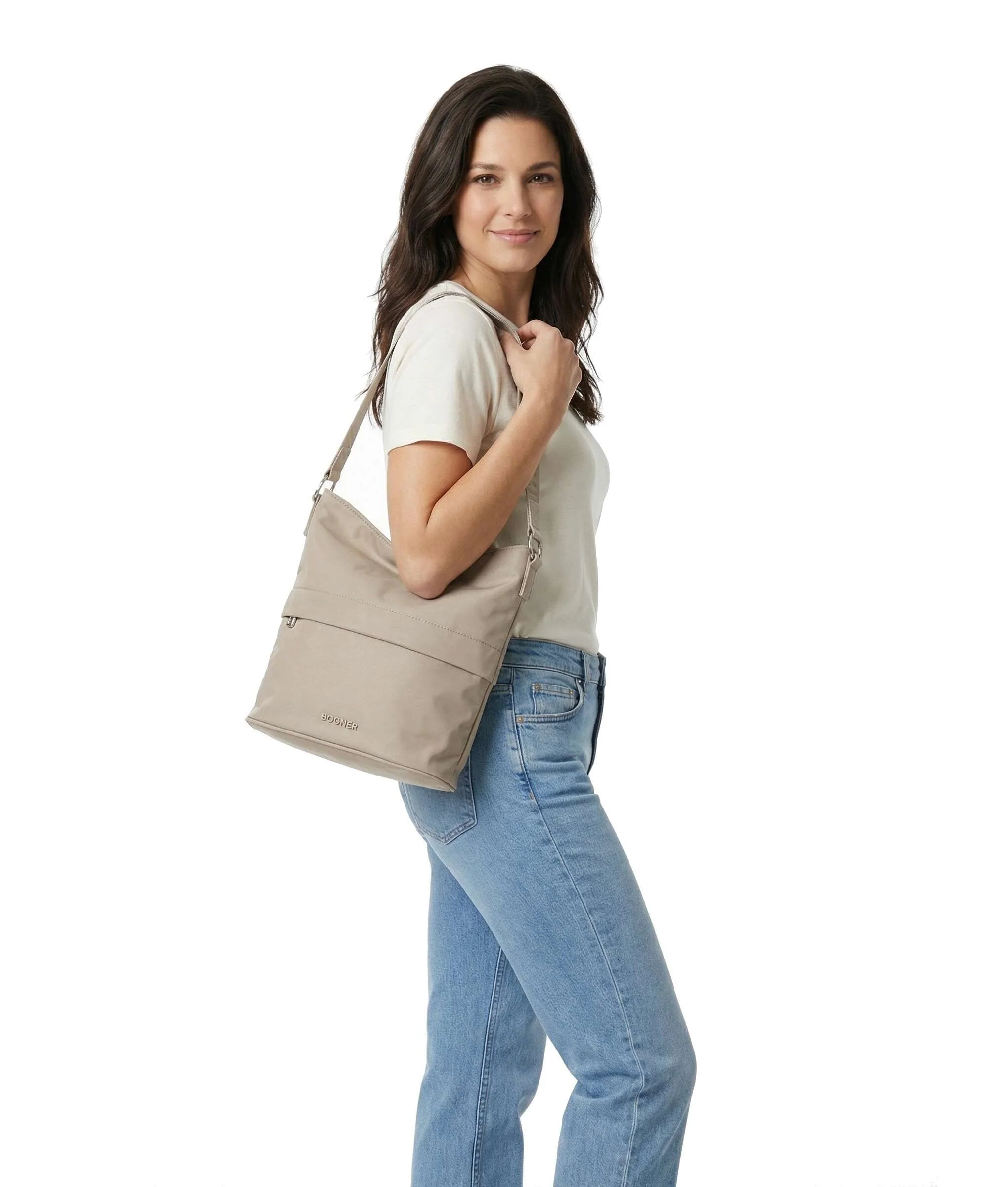 Bogner Maxon Heather Hobo bag greige - Image 3