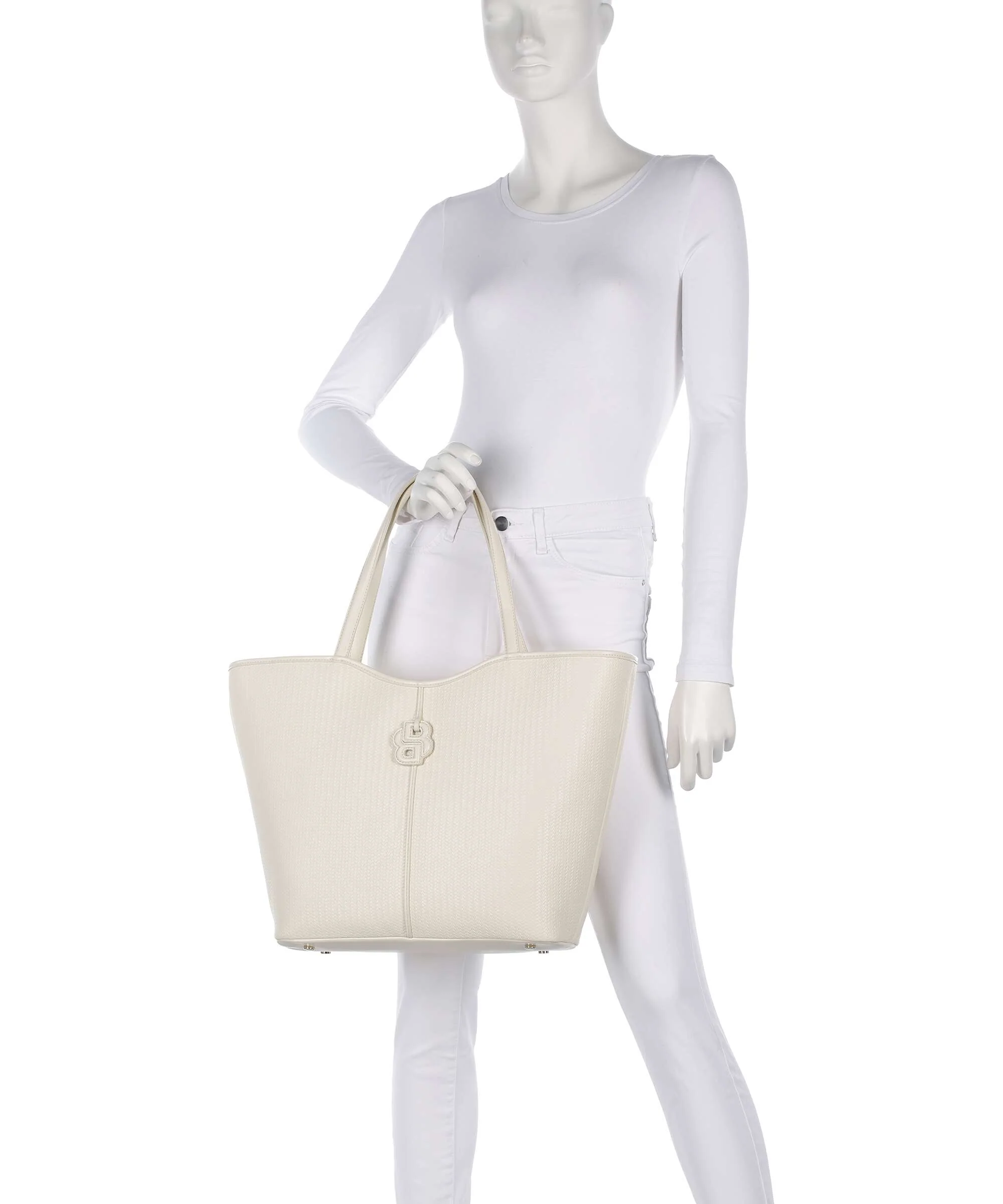 BOSS Anett Big Tote bag open white - Image 3