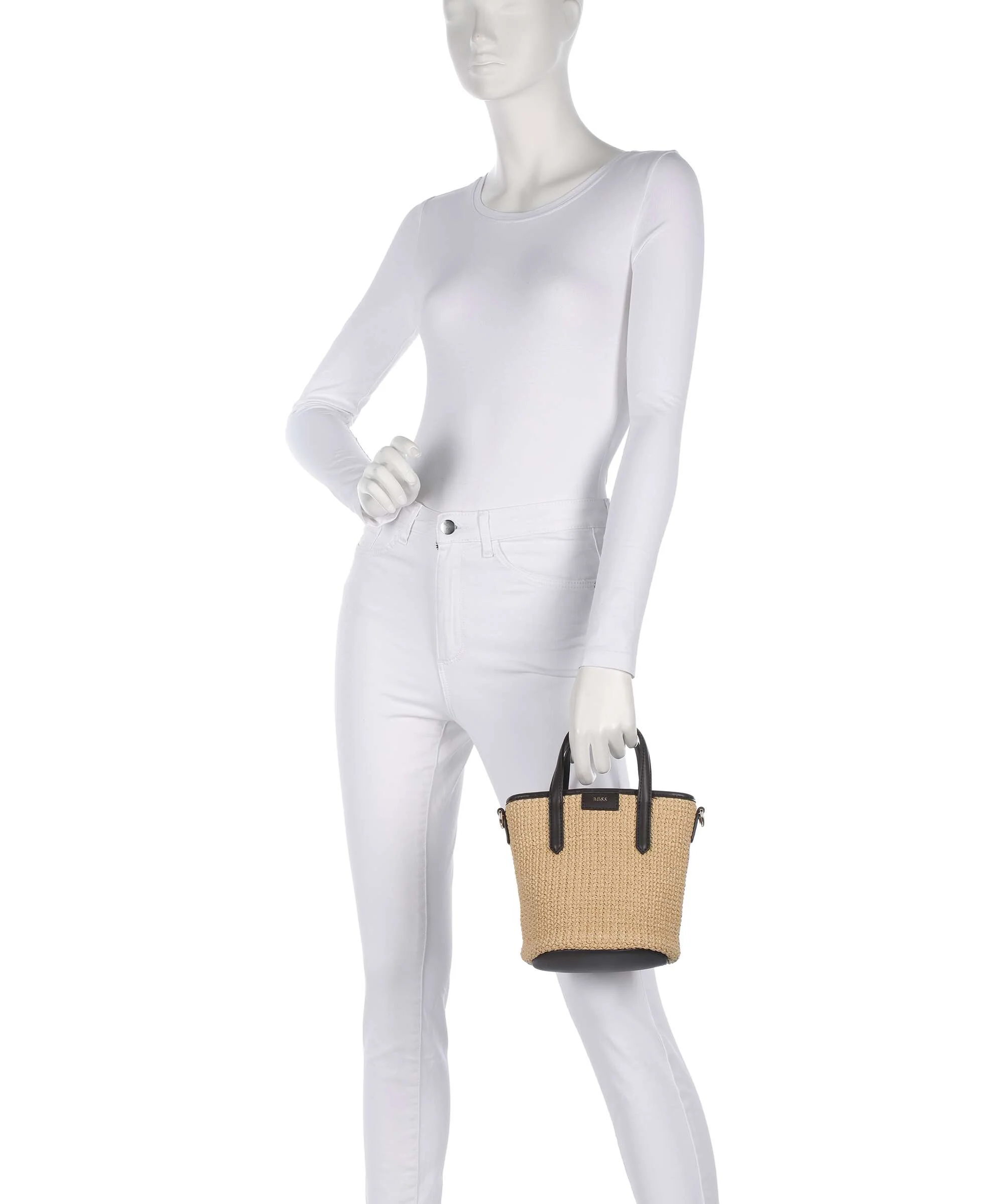 BOSS Jala Bucket bag open white - Image 3