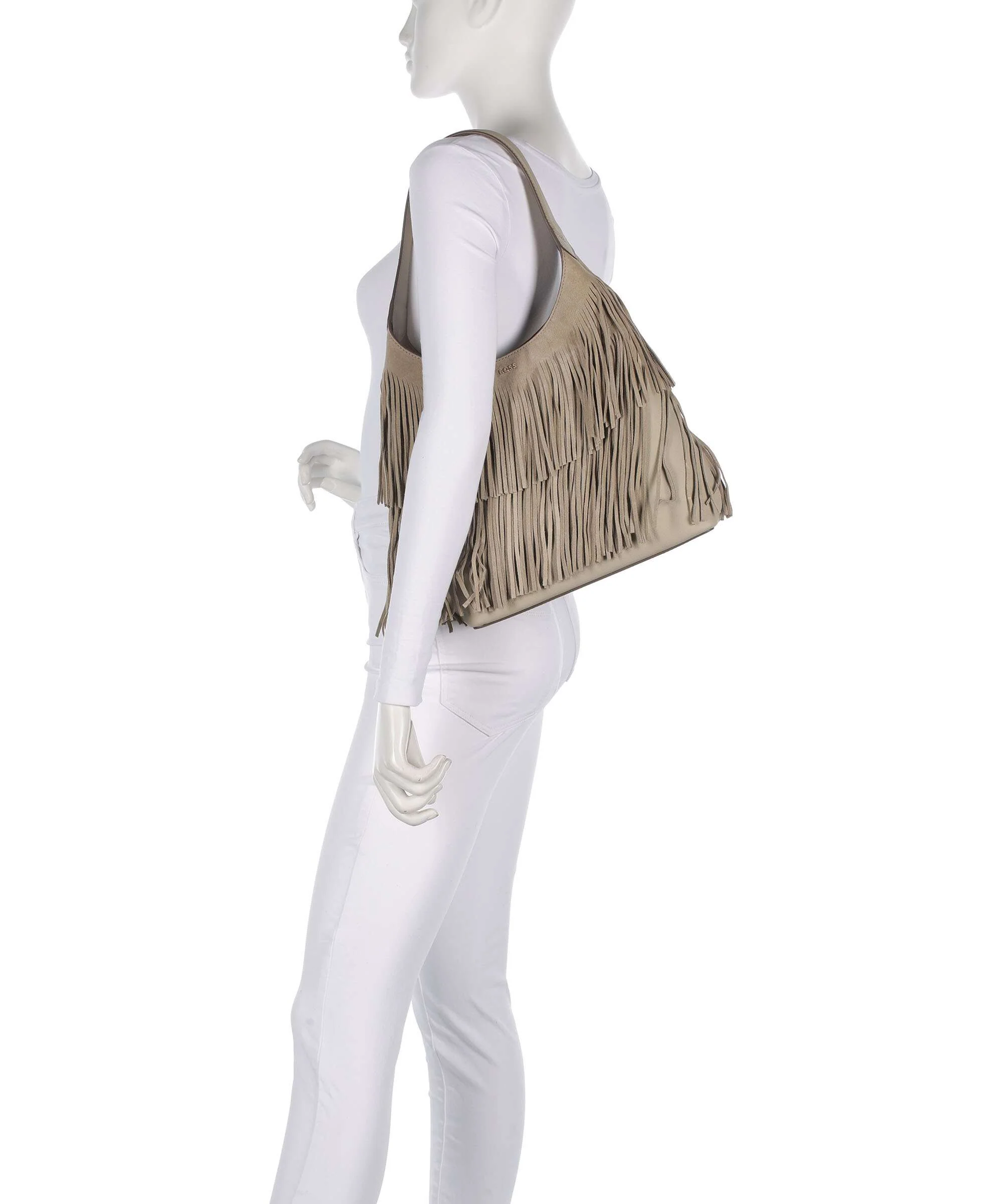 BOSS Lenah Hobo bag light beige - Image 3