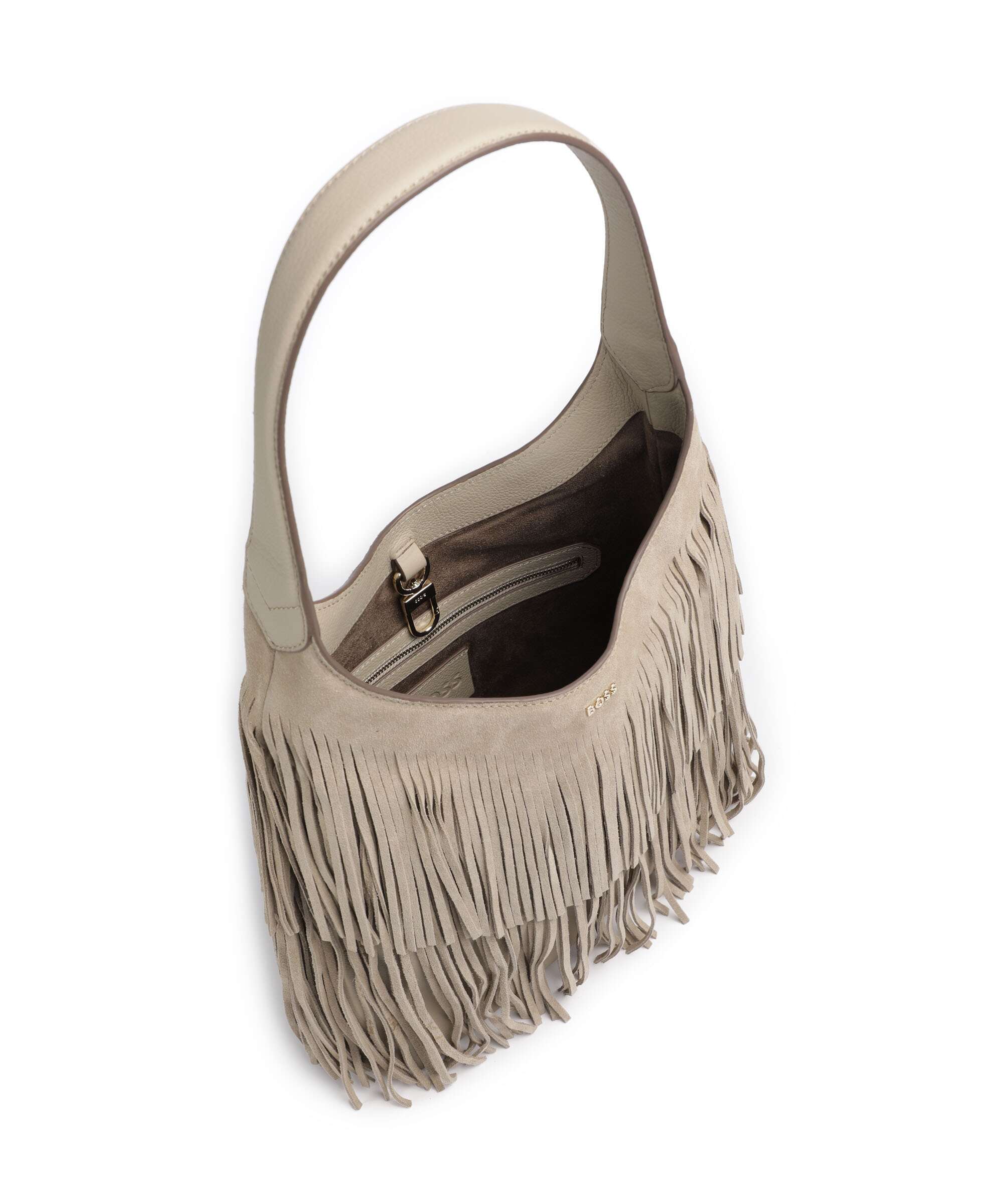 BOSS Lenah Hobo bag light beige - Image 5