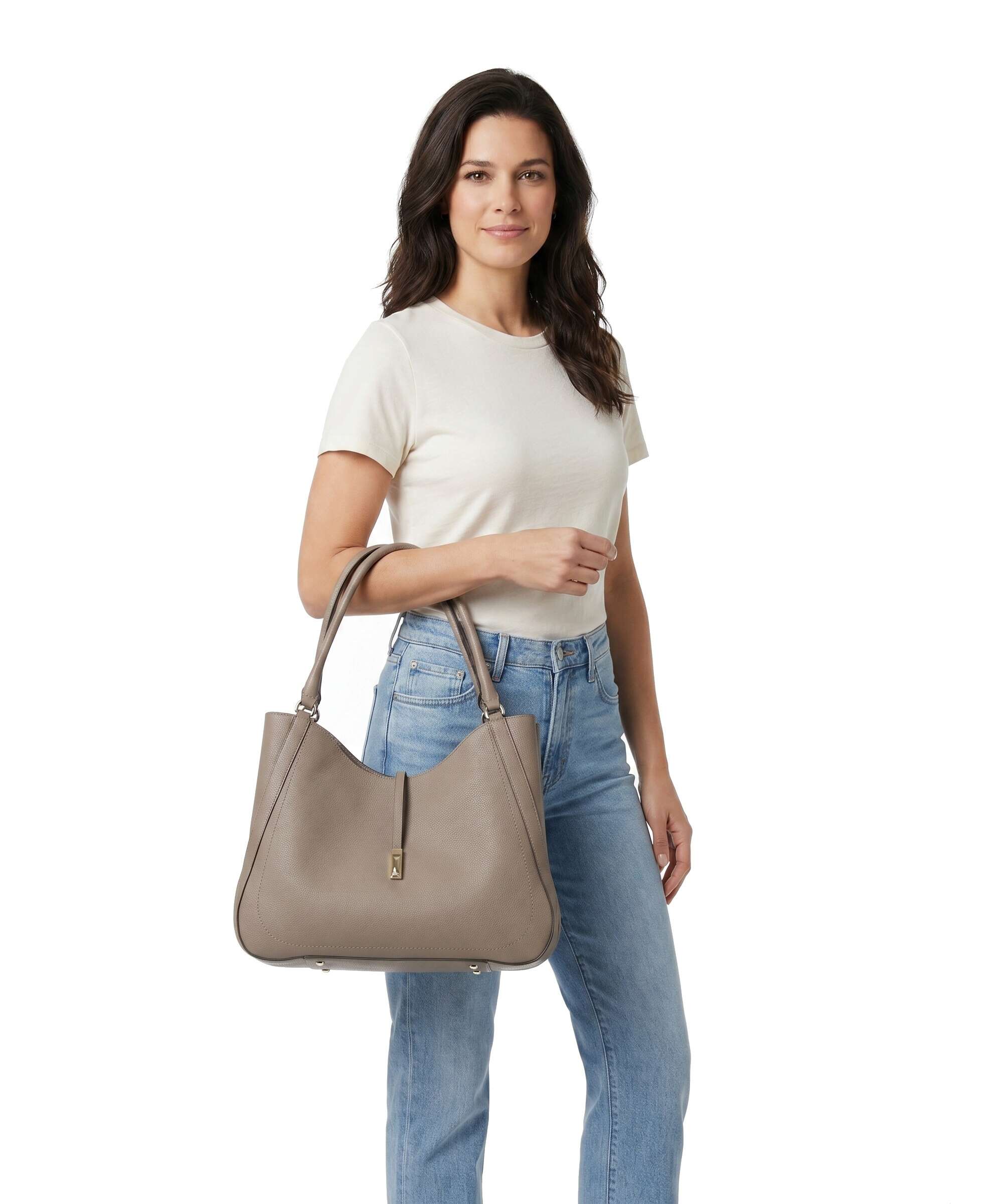 BOSS Reah Hobo bag brown overflow - Image 3