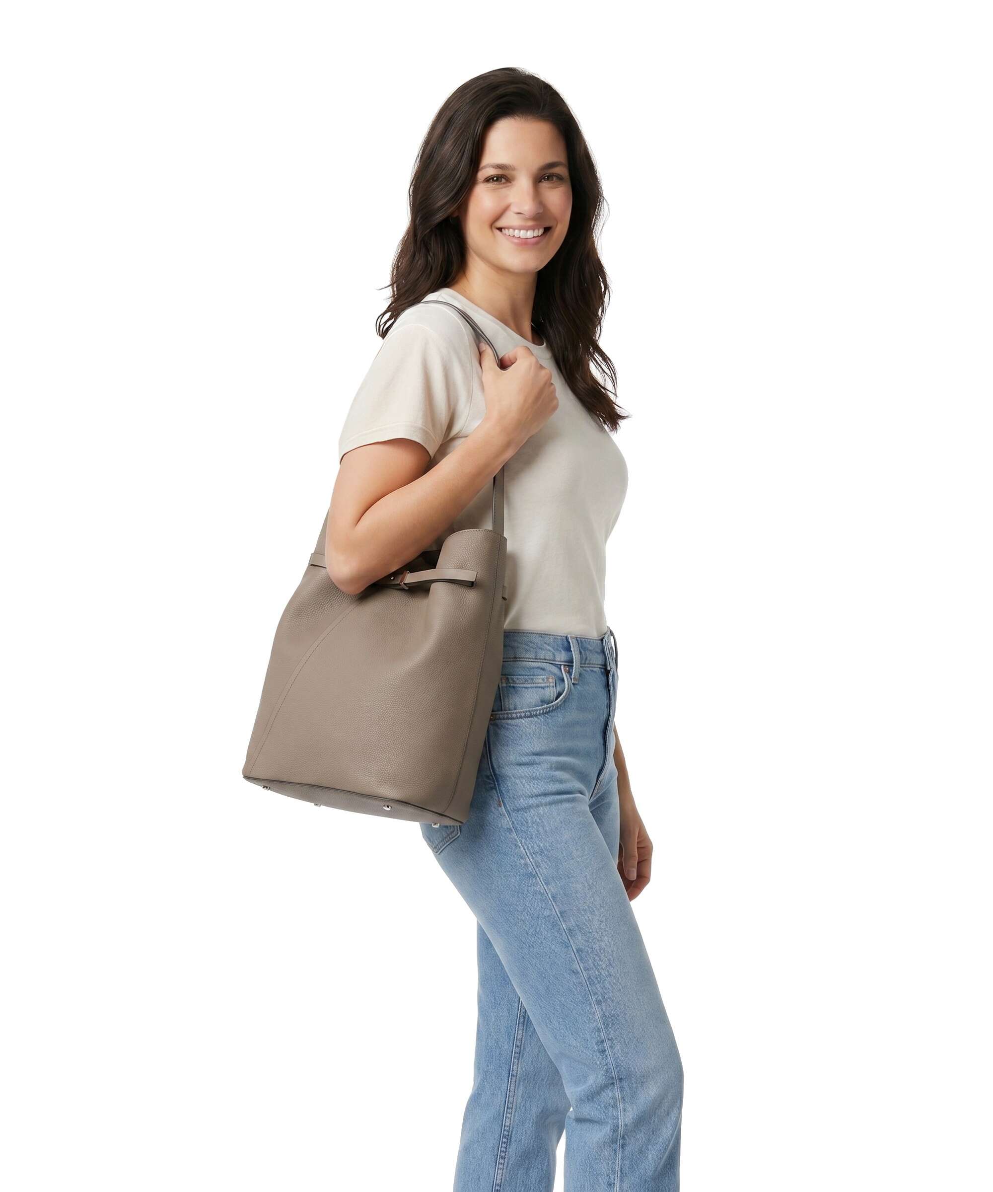 BOSS Revers Bucket bag dark beige - Image 3