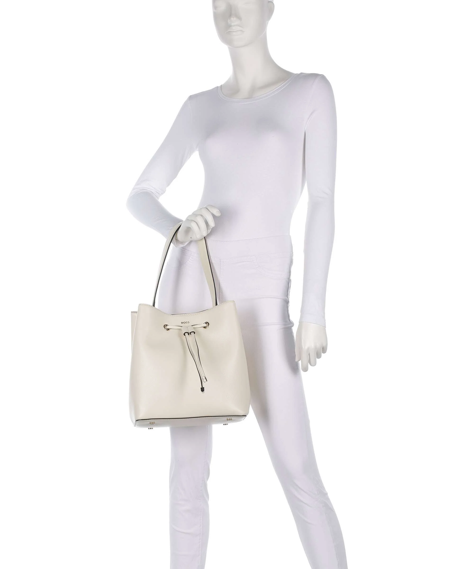 BOSS Sandy Bucket bag open white - Image 3