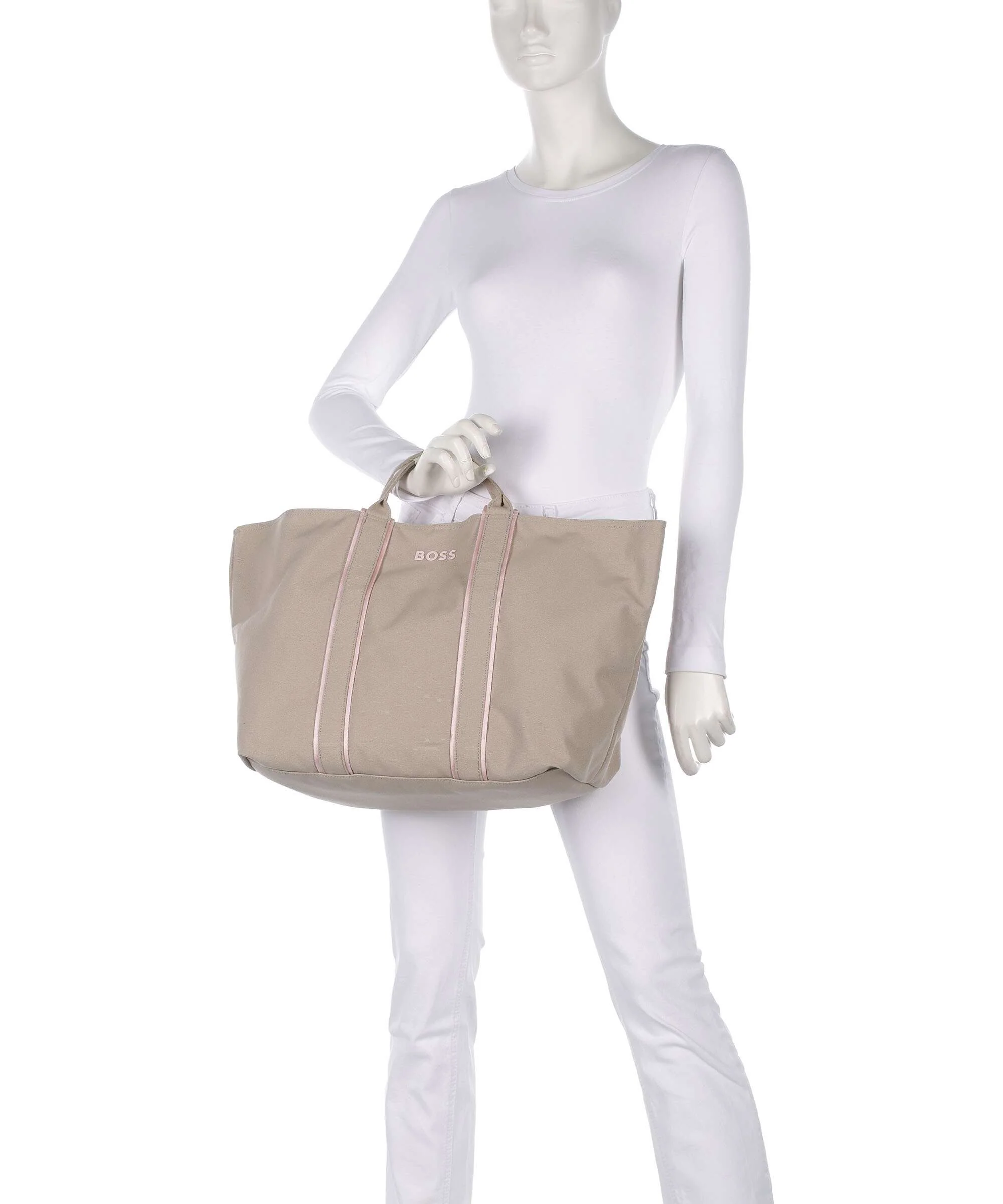 BOSS Tote bag light beige - Image 3