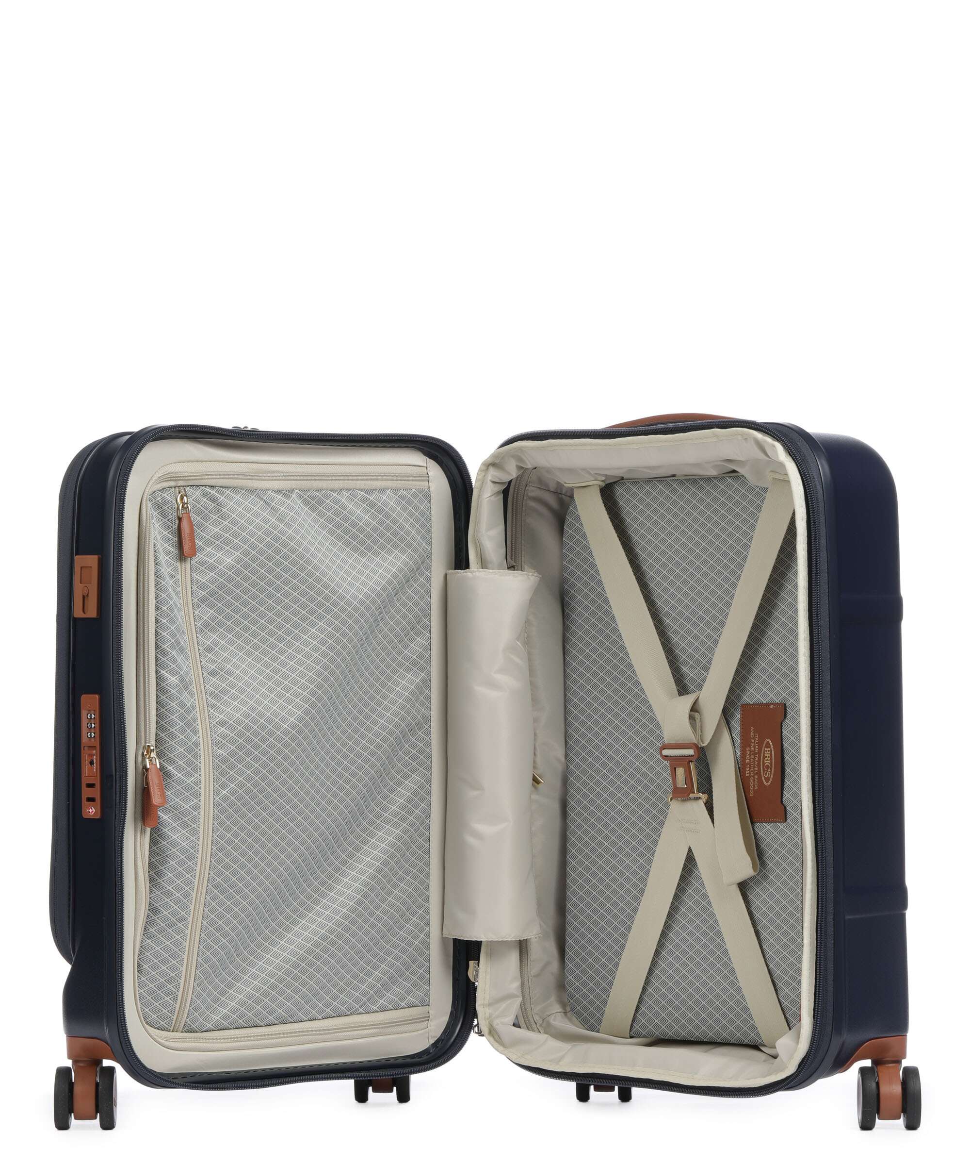 Brics Bellagio Spinner (4 wheels) blue/tan - Image 8