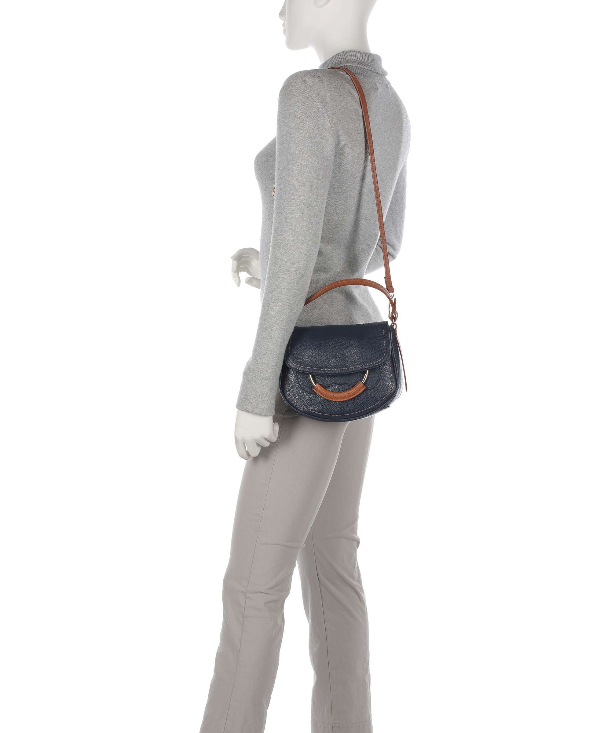 Brics Gondola Stella mini Shoulder bag night blue/caramel - Image 3