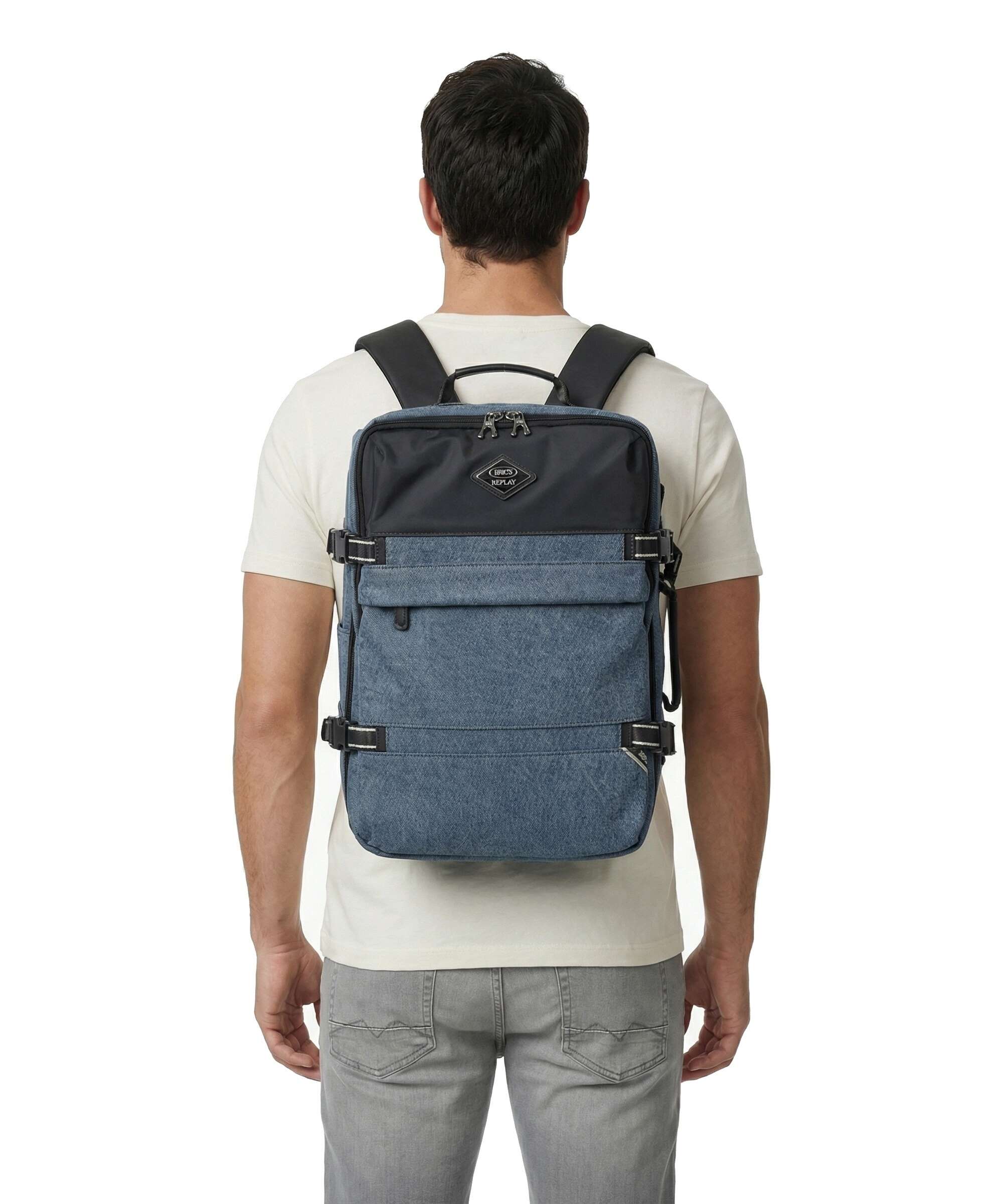 Brics Replay Travel backpack light denim - Image 3