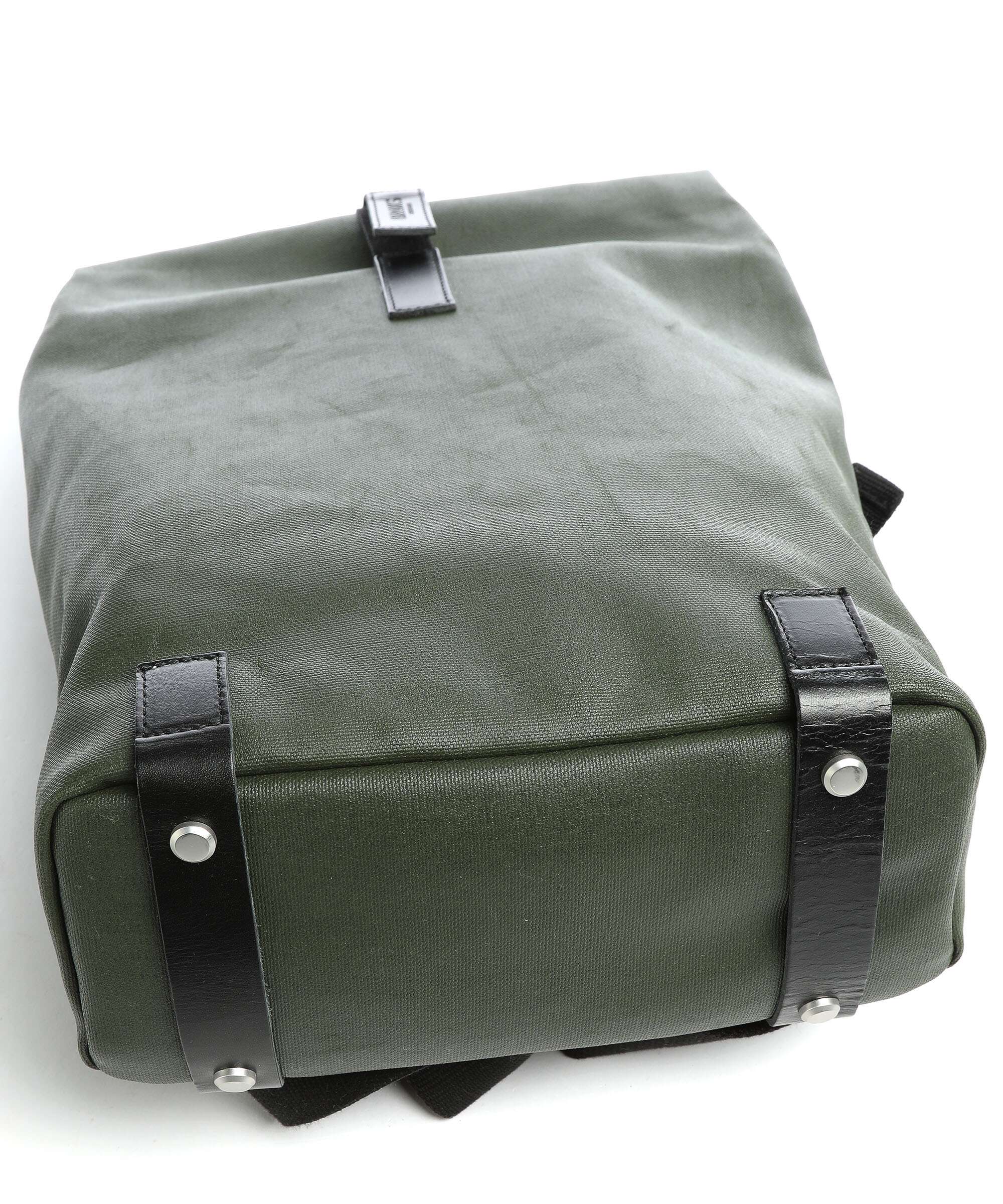 Brooks England Pickwick Cotton Canvas Small Rolltop backpack forest - Image 3