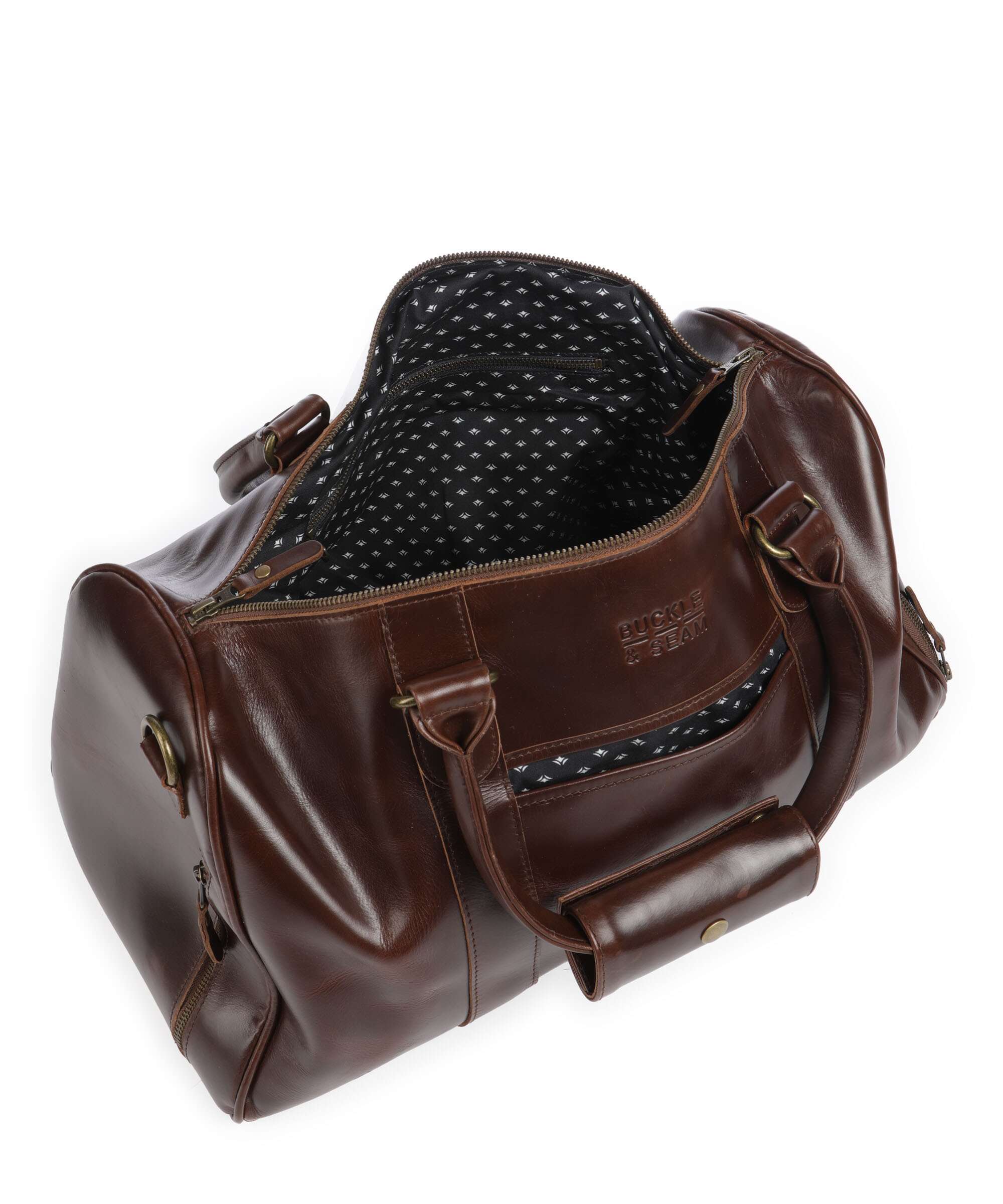 Buckle & Seam Crazy Horse Collin Weekend bag brown/dot - Image 5