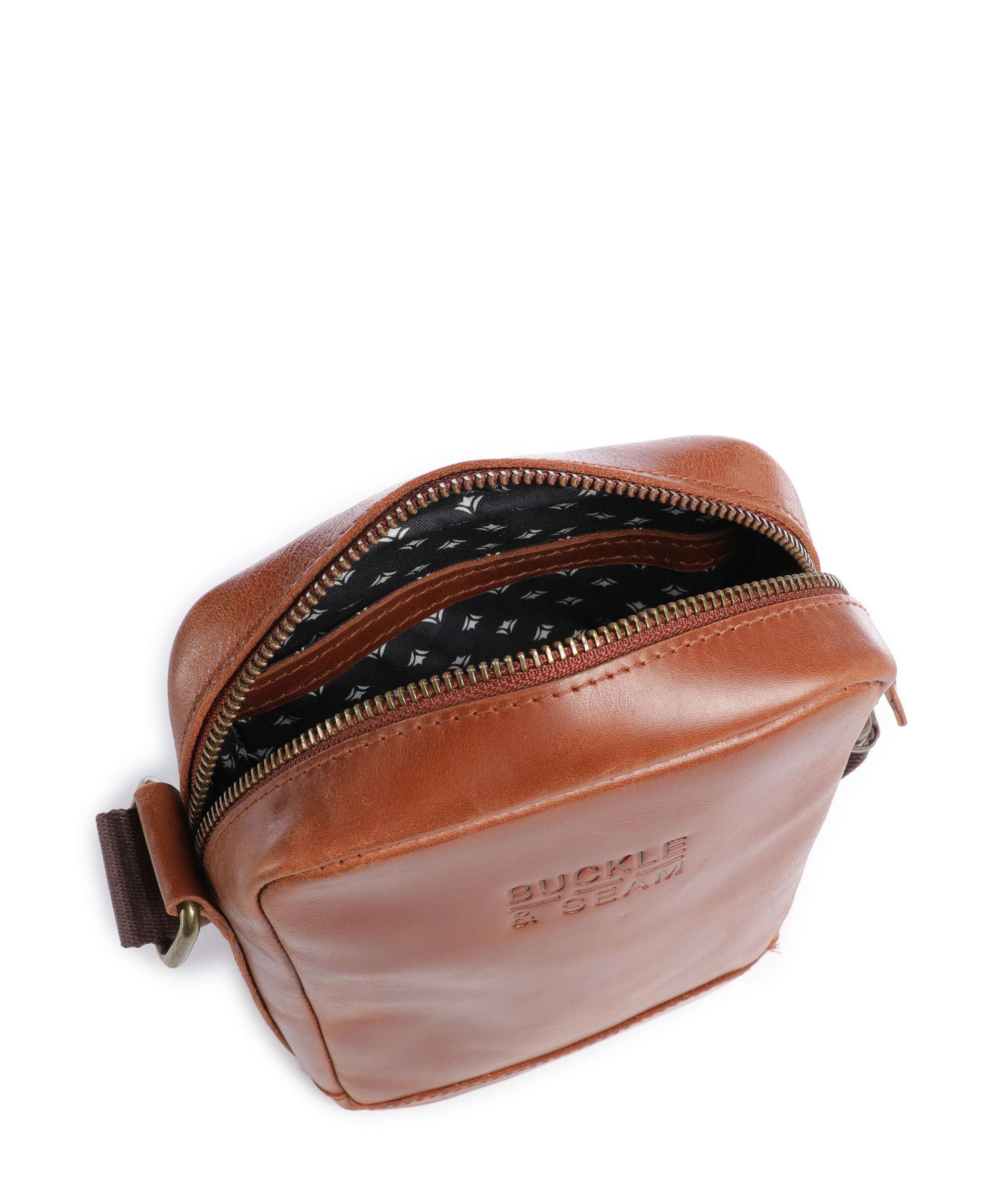 Buckle & Seam Crazy Horse Runner Crossbody bag cognac - Image 6