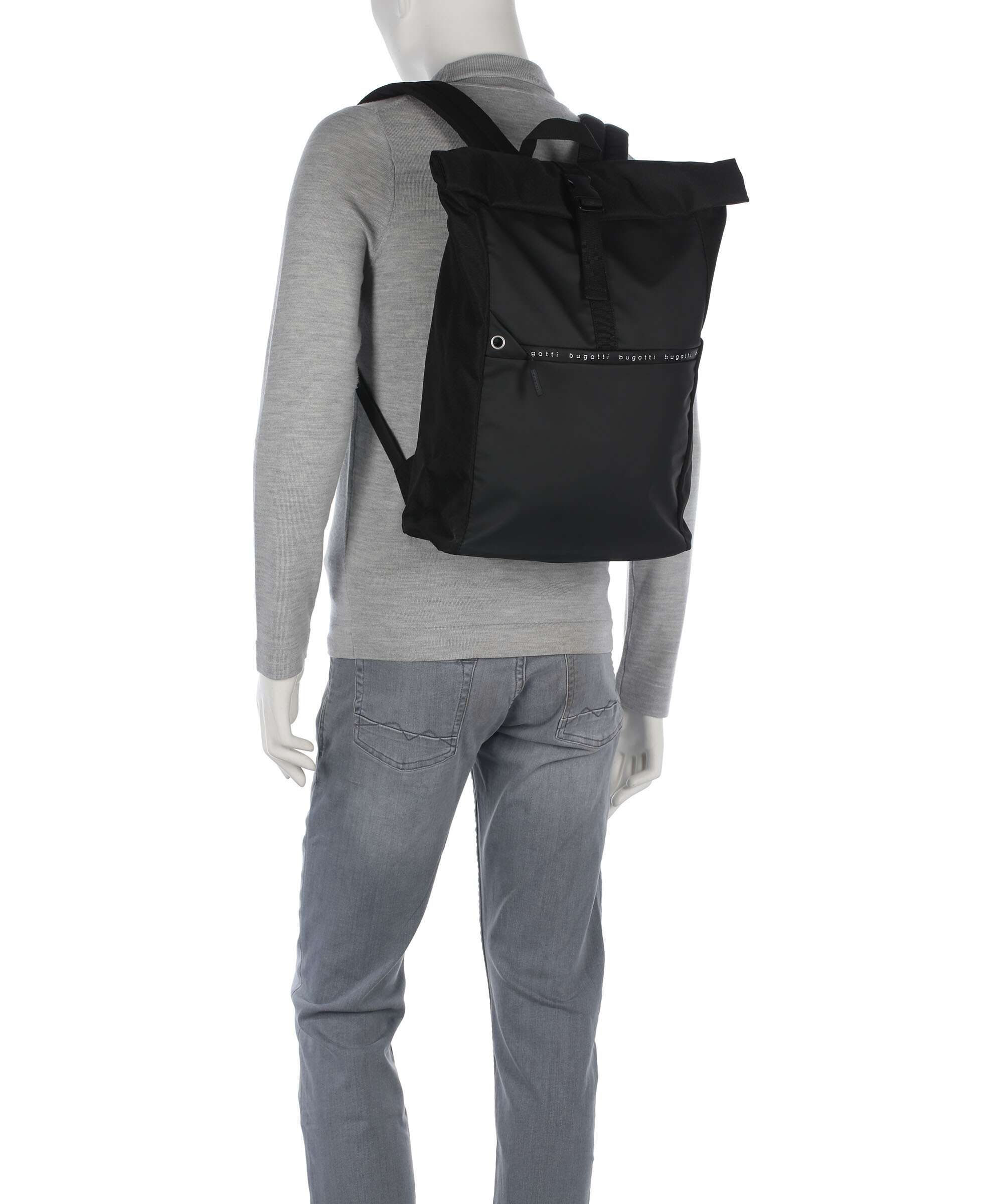 Bugatti Blanc Delight Rolltop backpack schwarz - Image 3