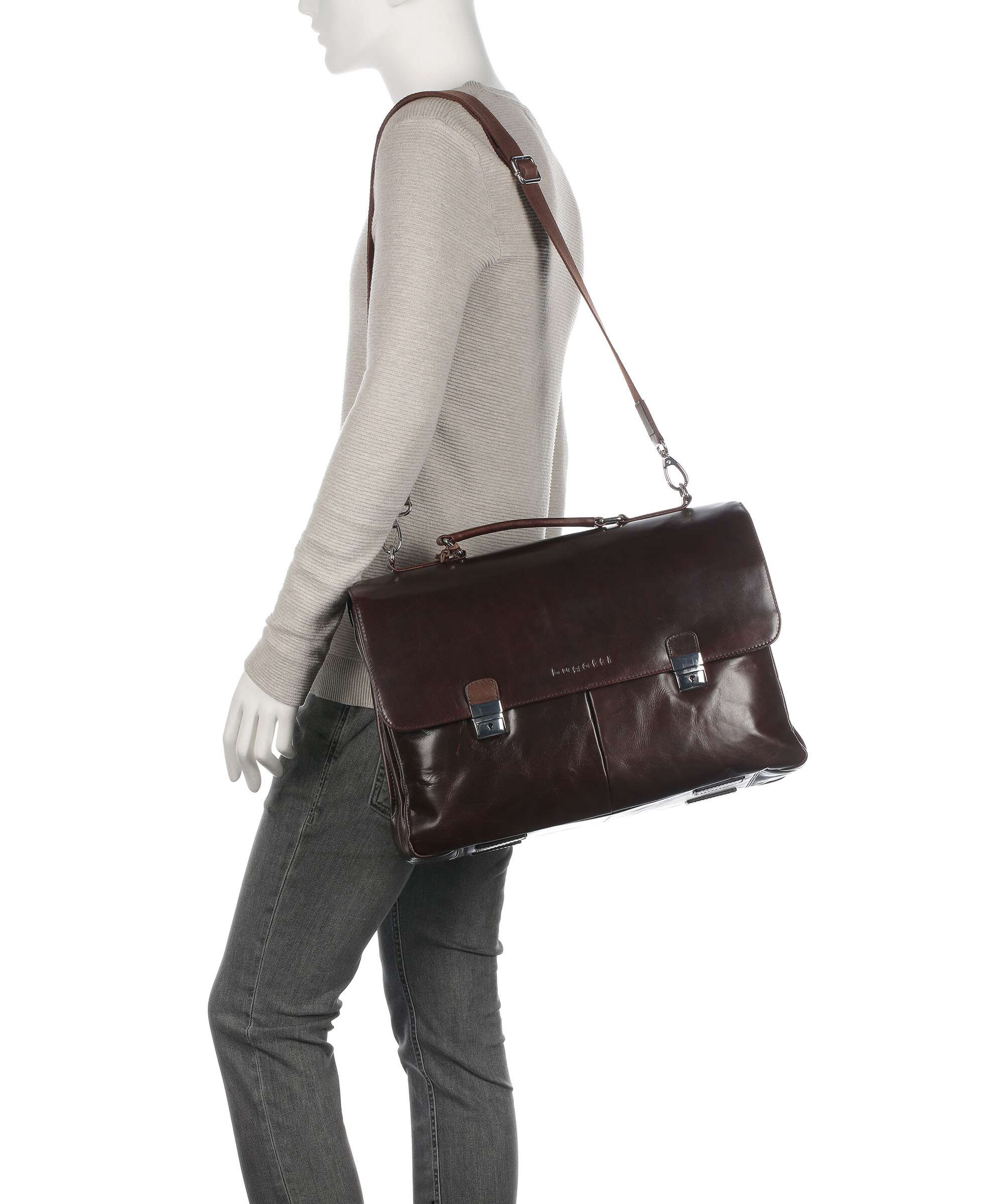 Bugatti Romano Briefcase braun - Image 3