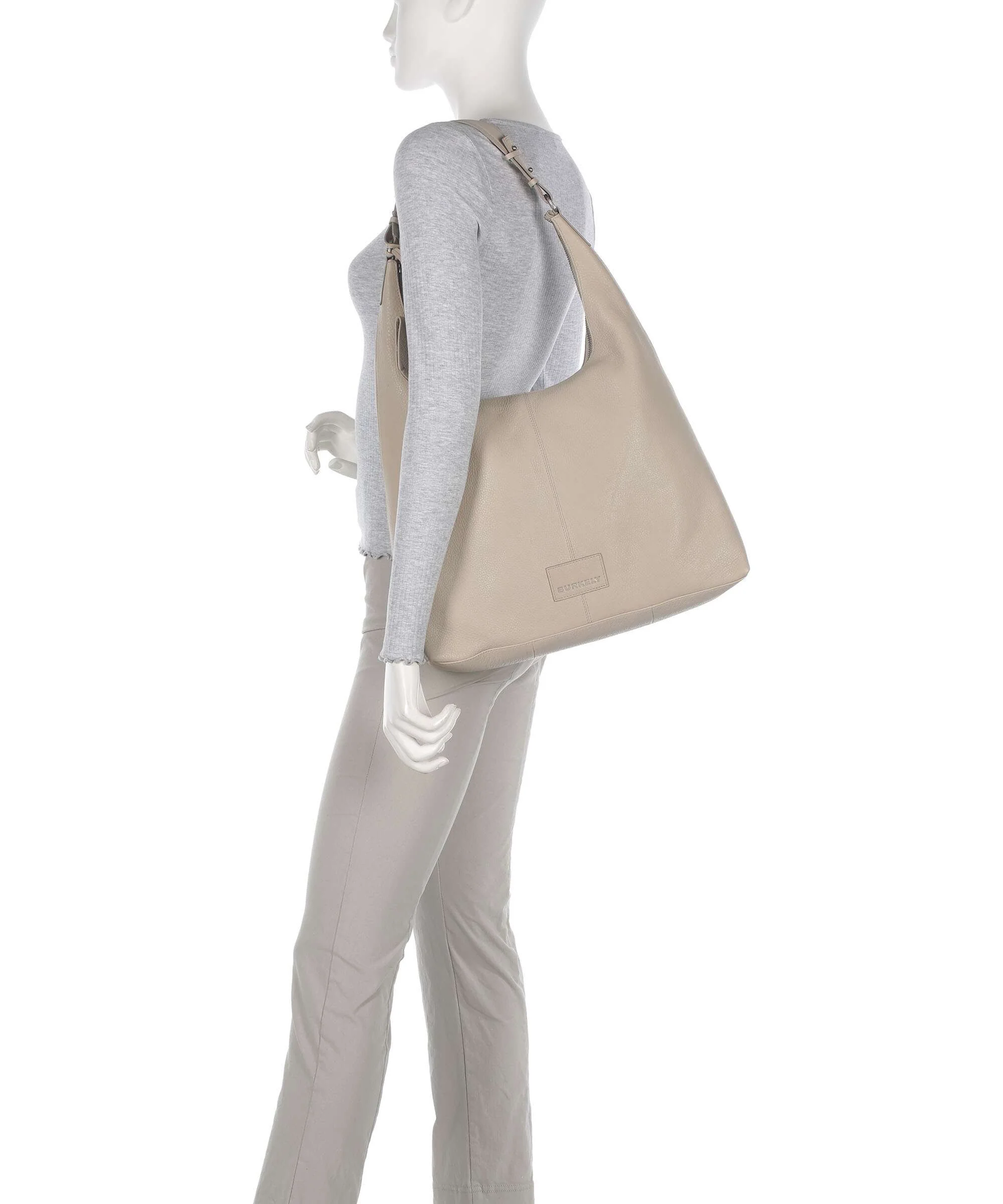 Burkely Soft Skylar Hobo bag generous grey - Image 3