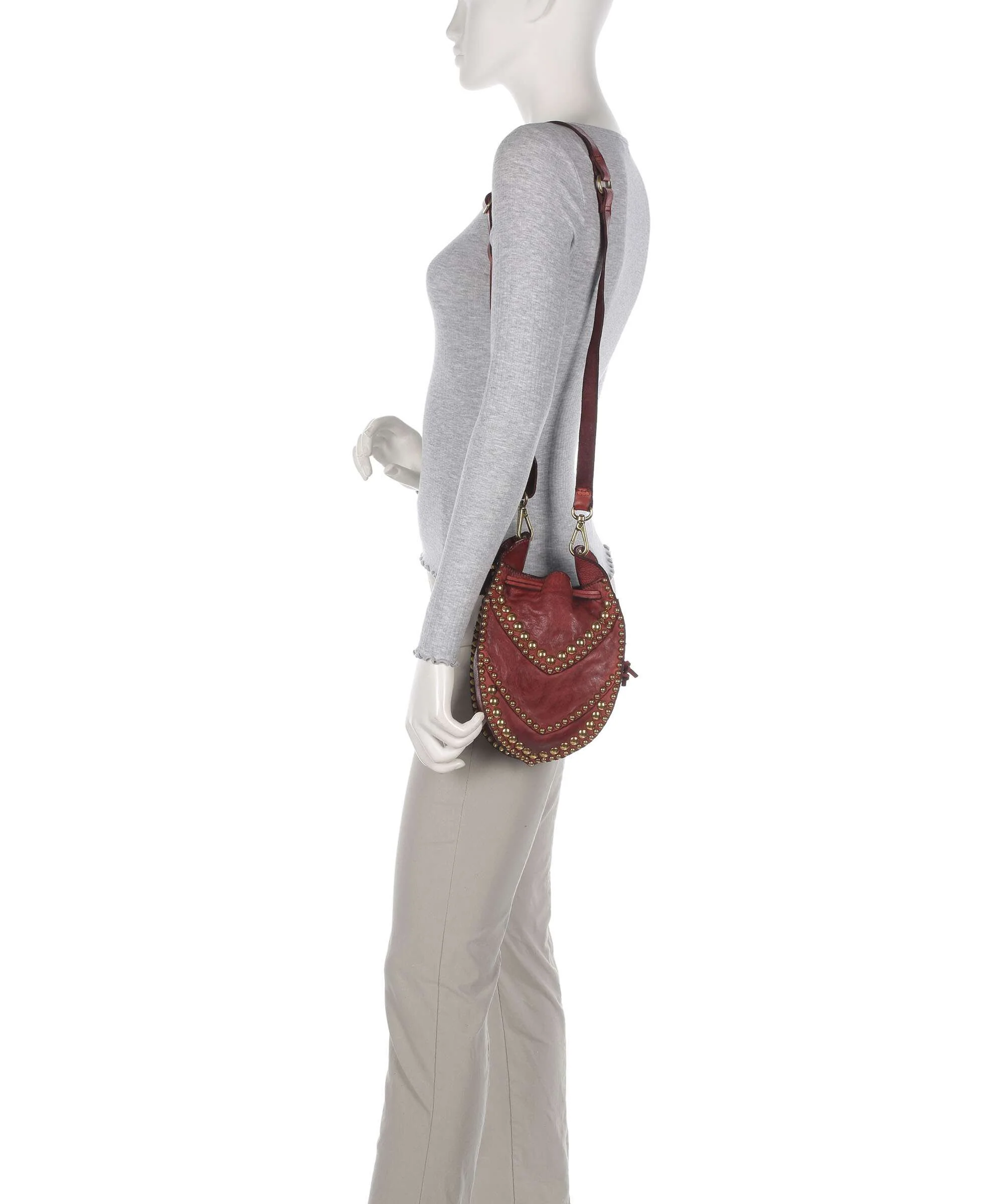 Campomaggi Bucket bag burgundy - Image 3