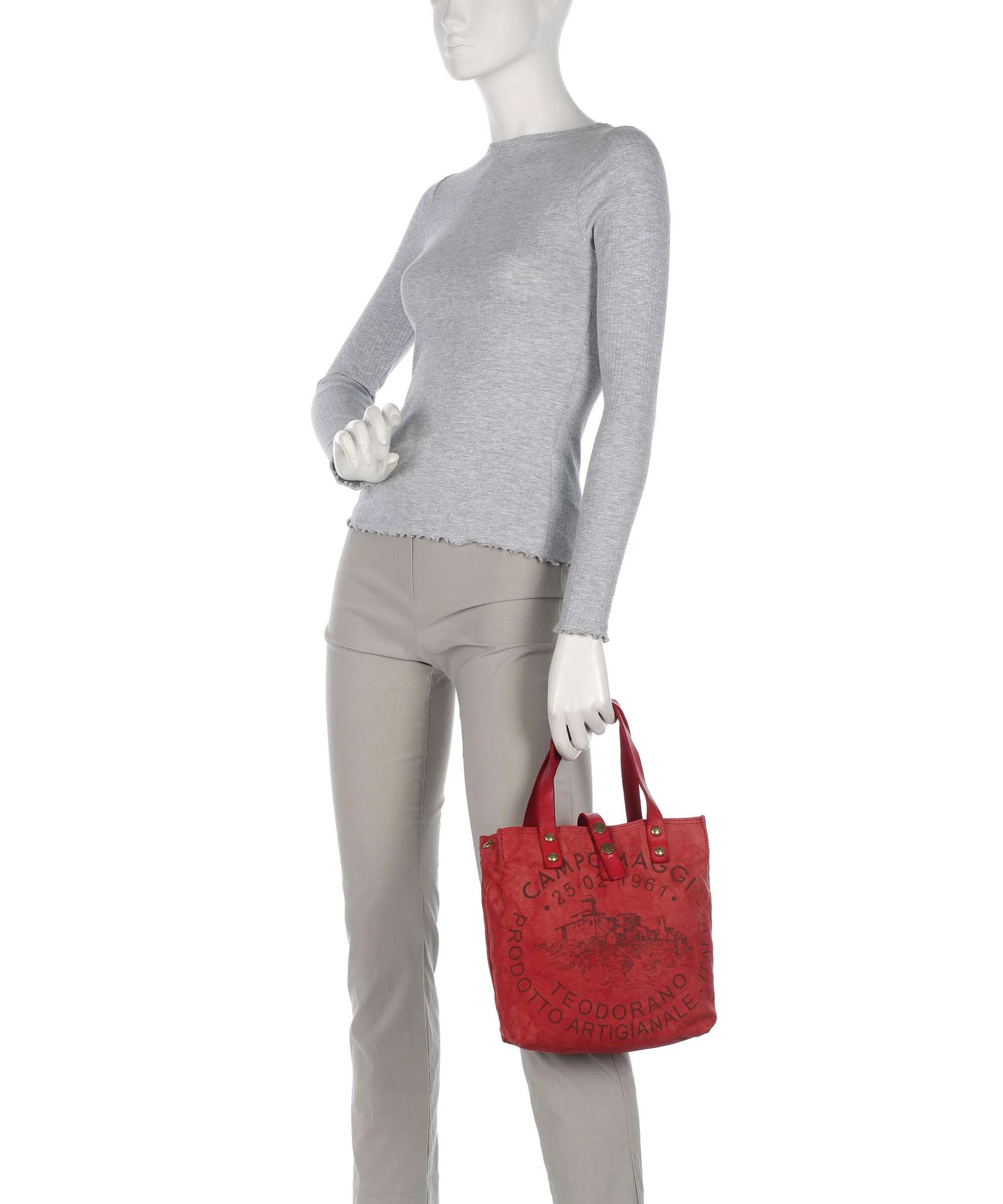 Campomaggi Handbag beige/rosso/moro - Image 3