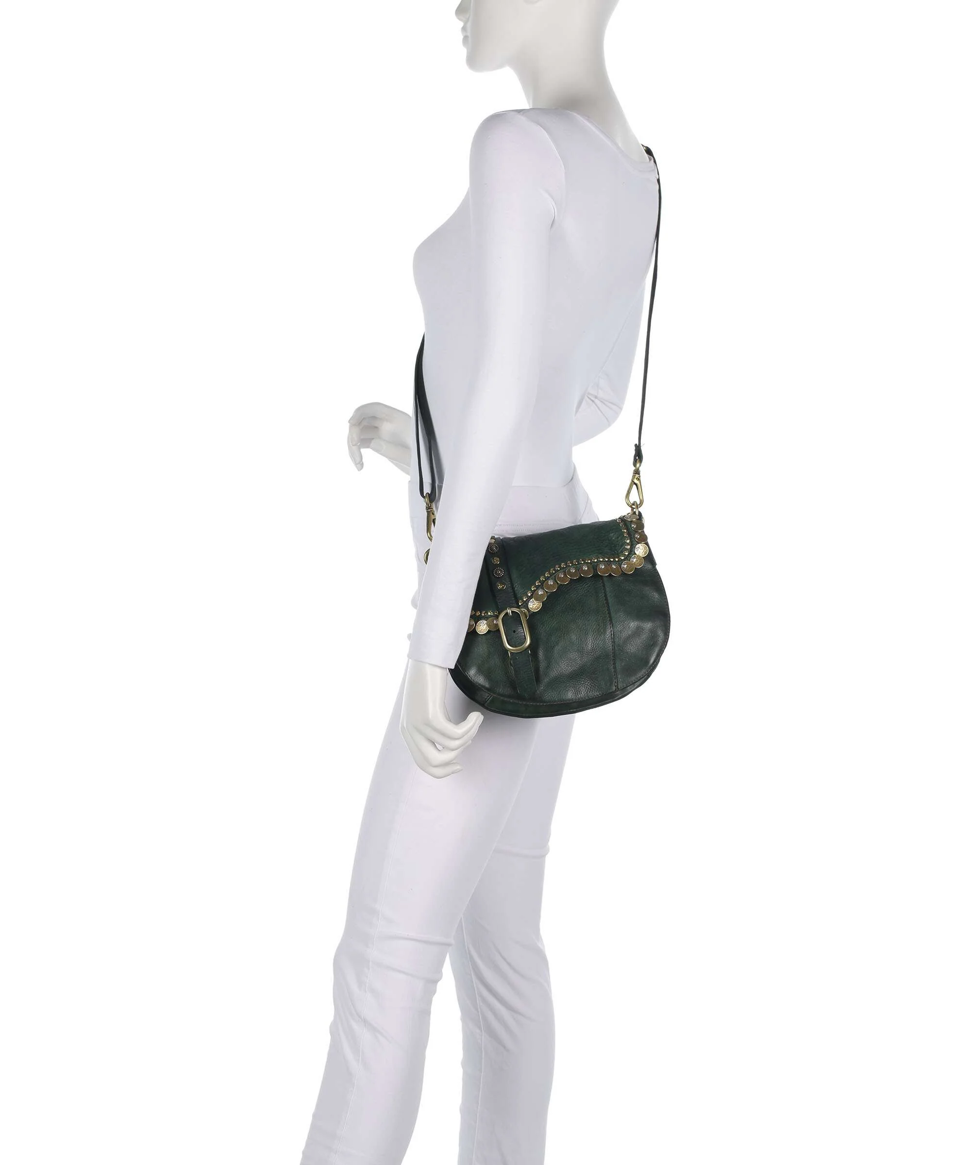 Campomaggi Shoulder bag green bottle - Image 3