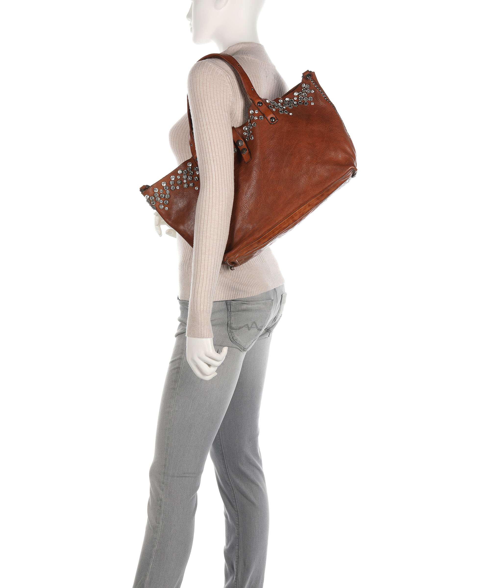 Campomaggi Tote bag azzurro/polvere - Image 3