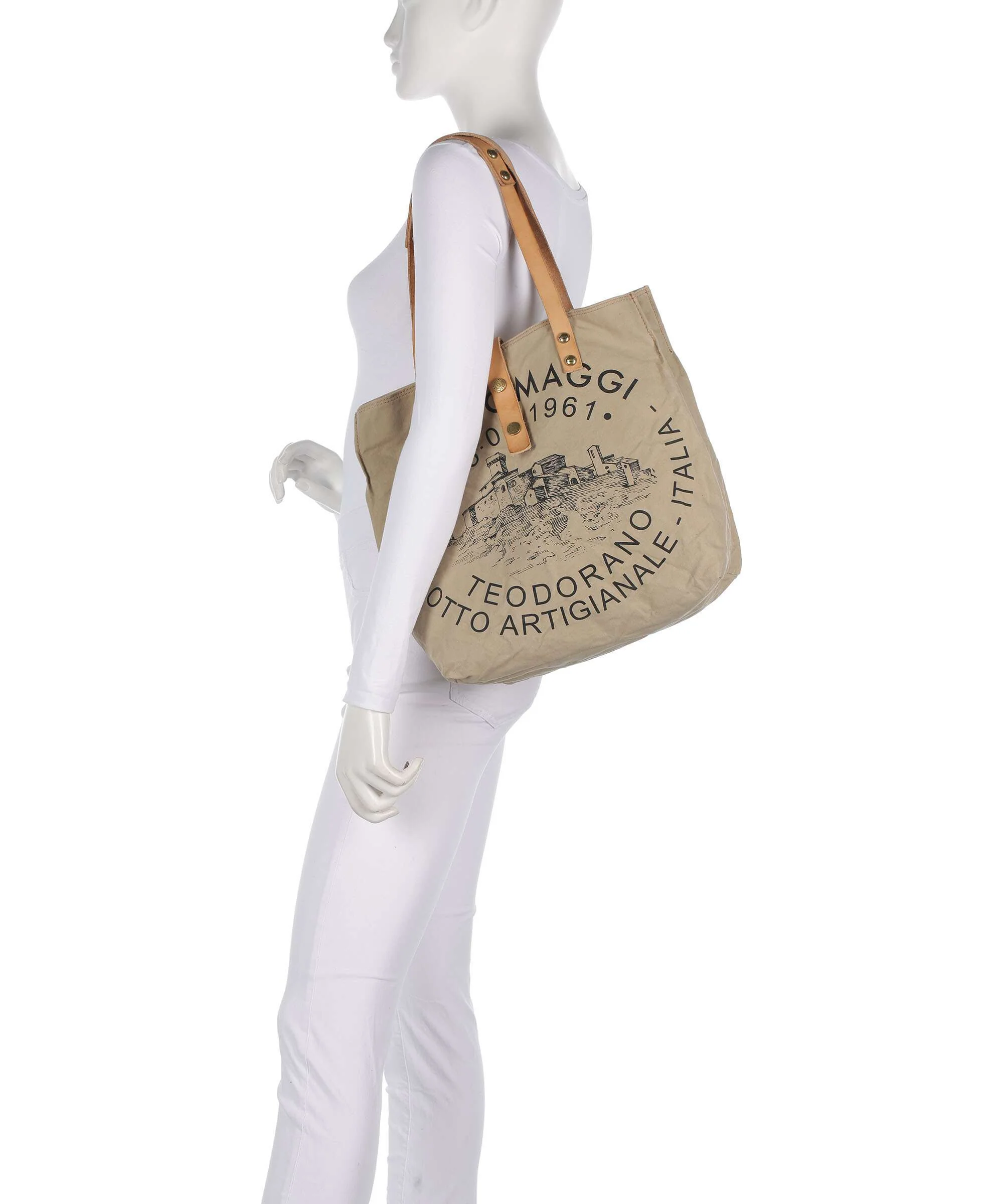 Campomaggi Tote bag beige - Image 3