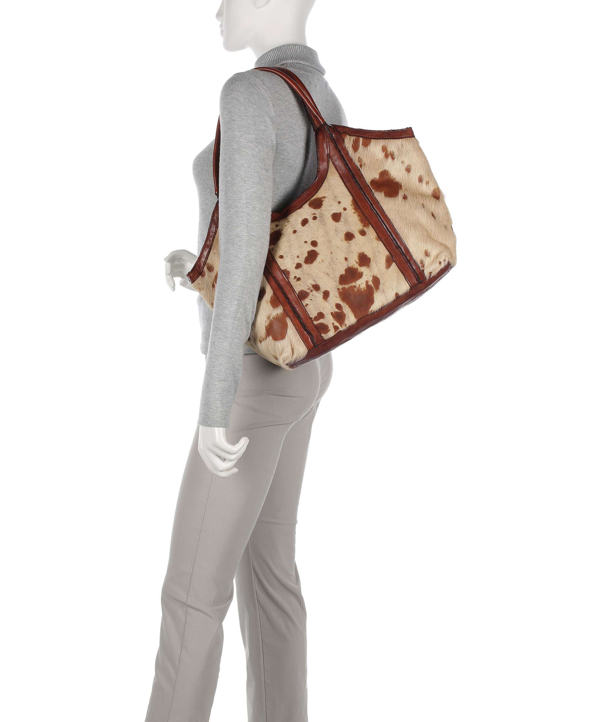 Campomaggi Tote bag bianco/beige/cognac - Image 3