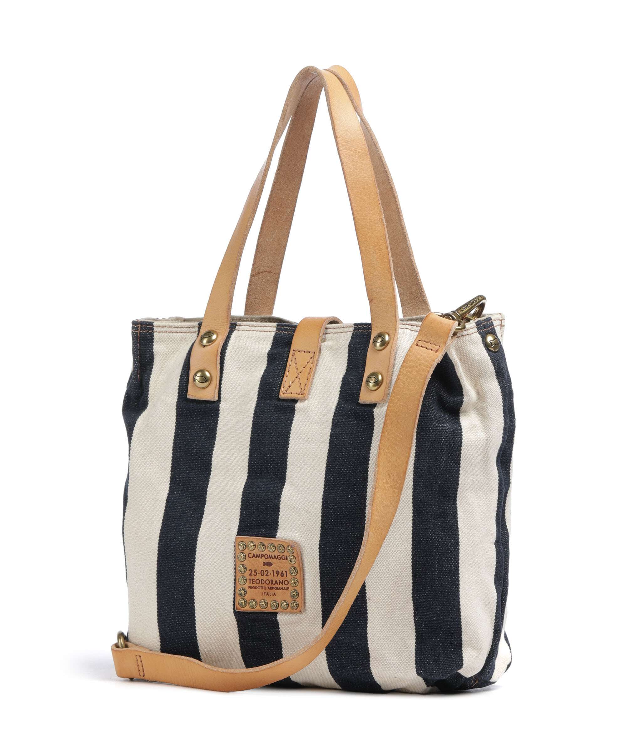 Campomaggi Tote bag blue/beige - Image 2