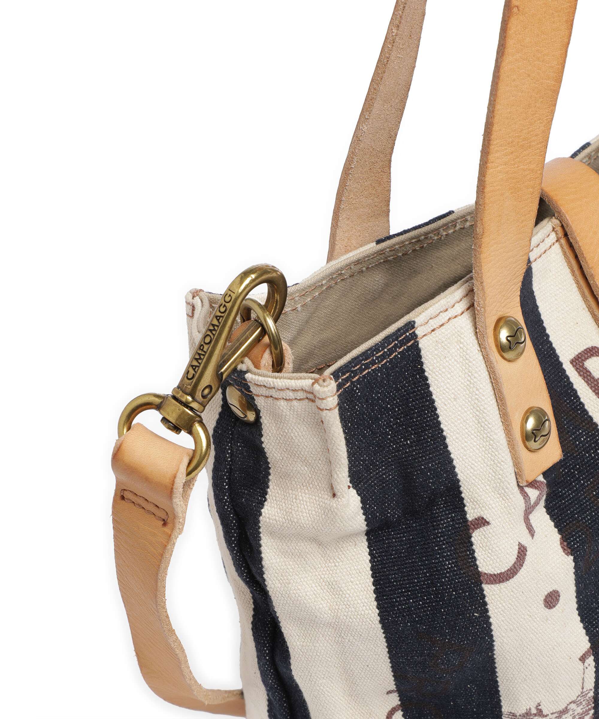 Campomaggi Tote bag blue/beige - Image 4