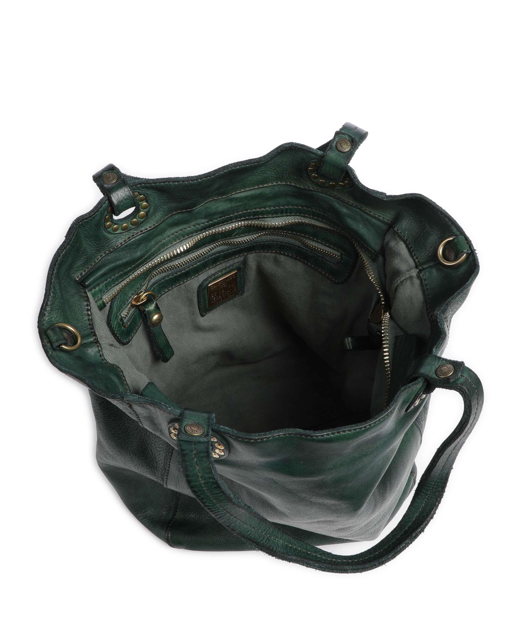 Campomaggi Tote bag green bottle - Image 6