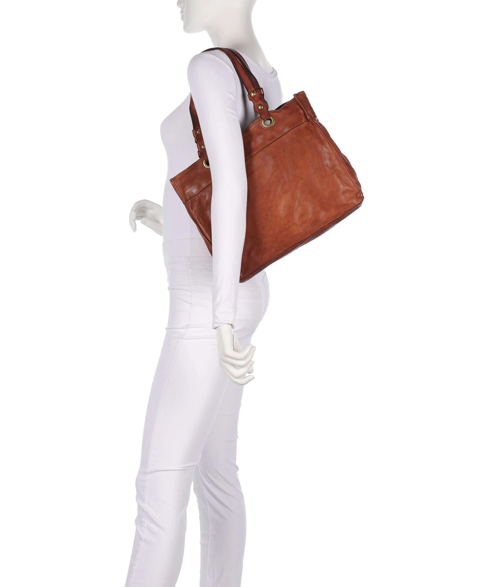 Campomaggi Tote bag cognac - Image 3