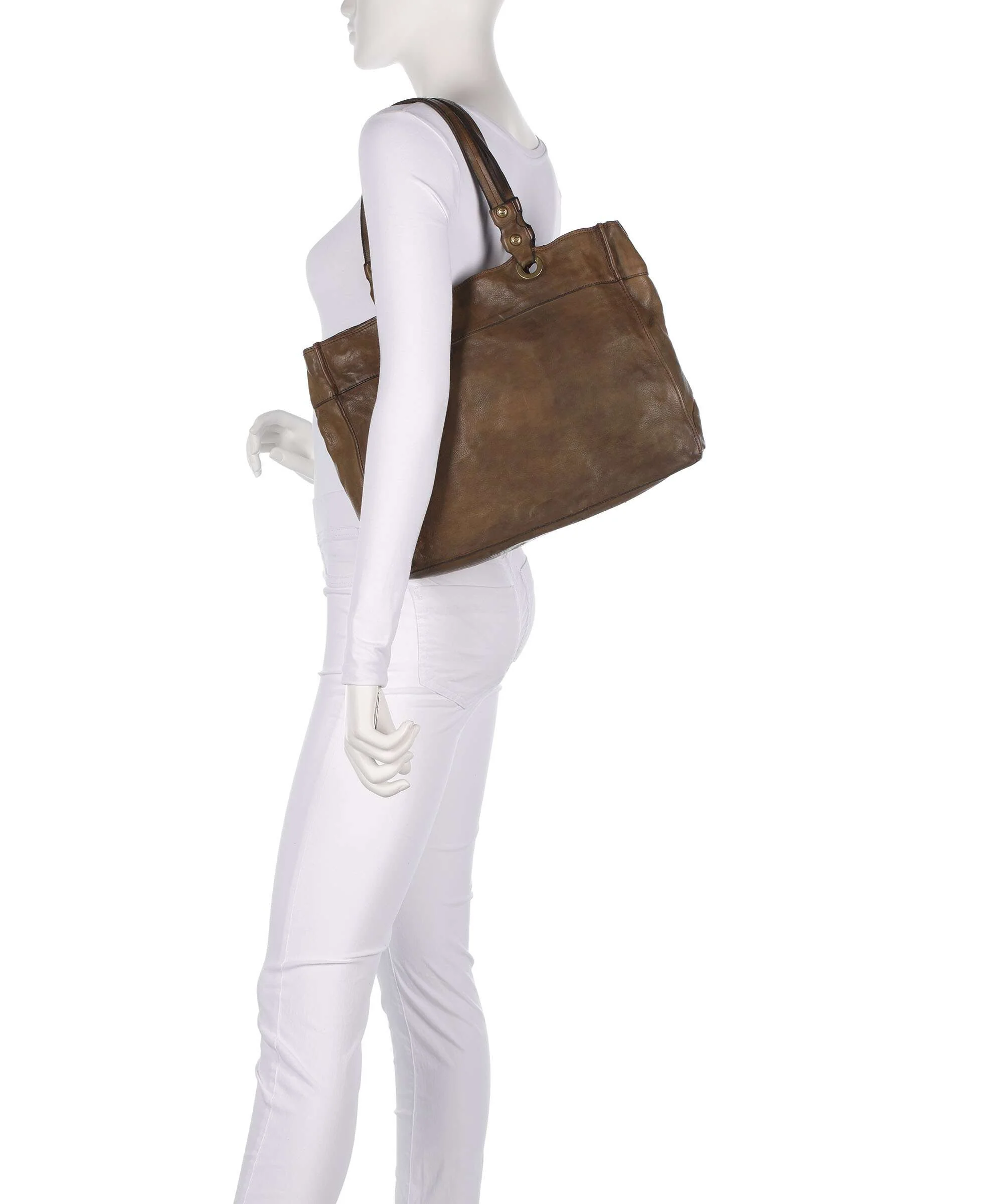 Campomaggi Tote bag verde militare - Image 3