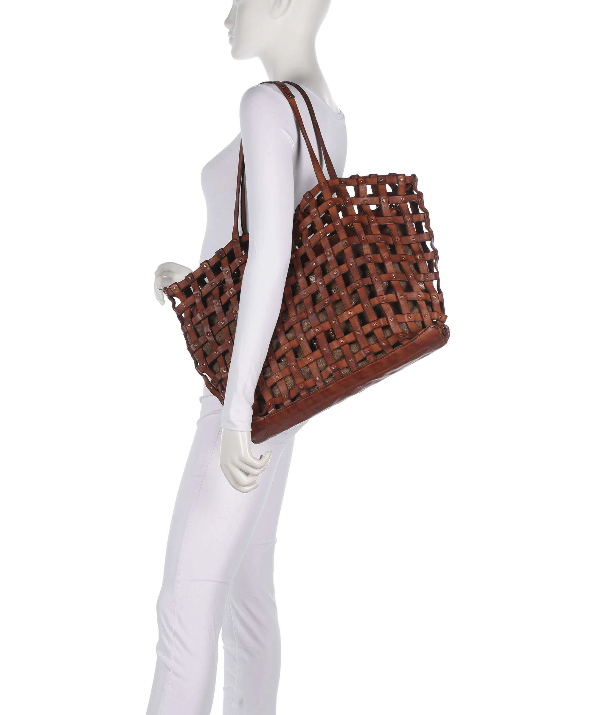 Campomaggi Tote bag cognac/bronze - Image 3