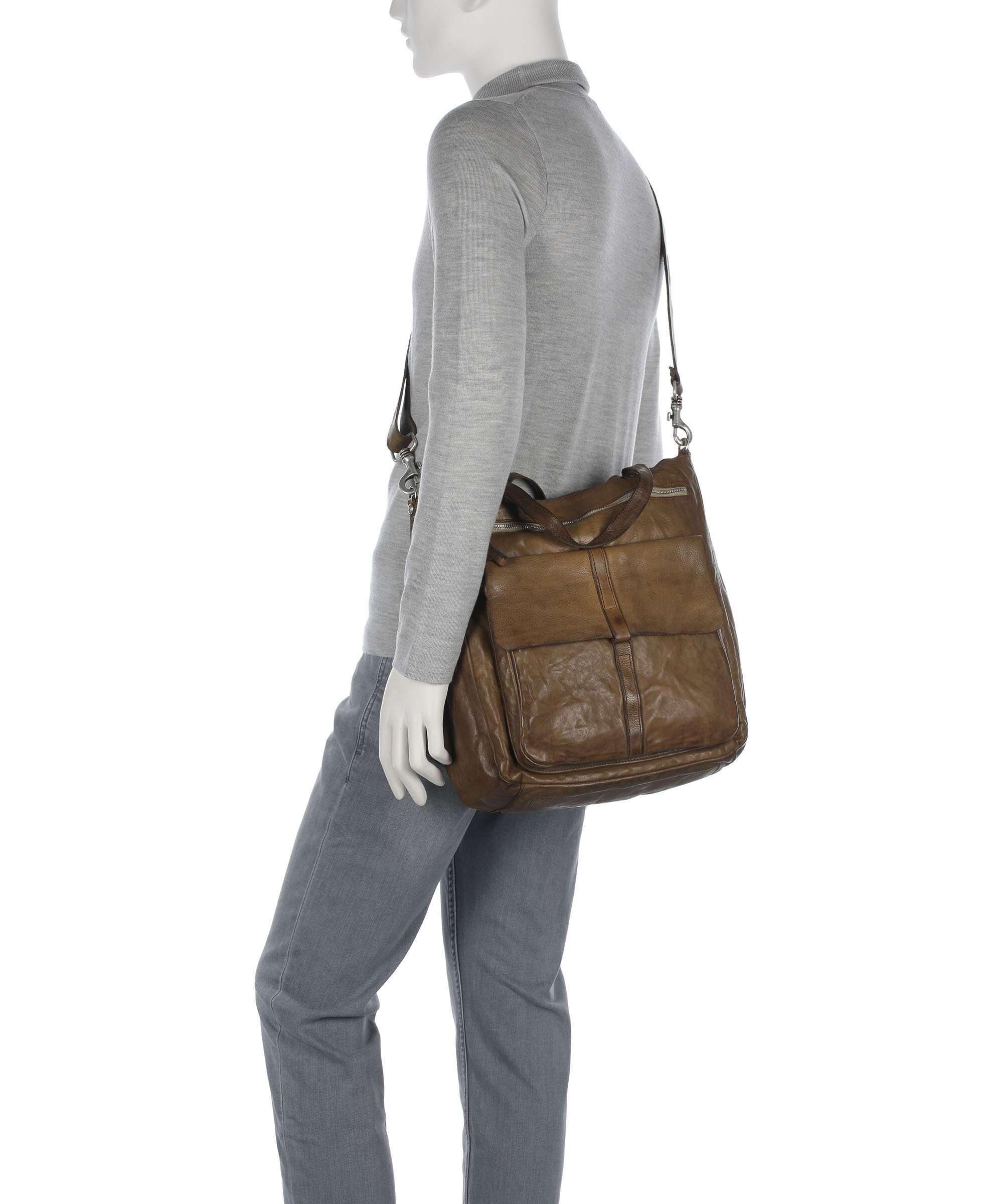 Campomaggi Tote bag verde militare - Image 4
