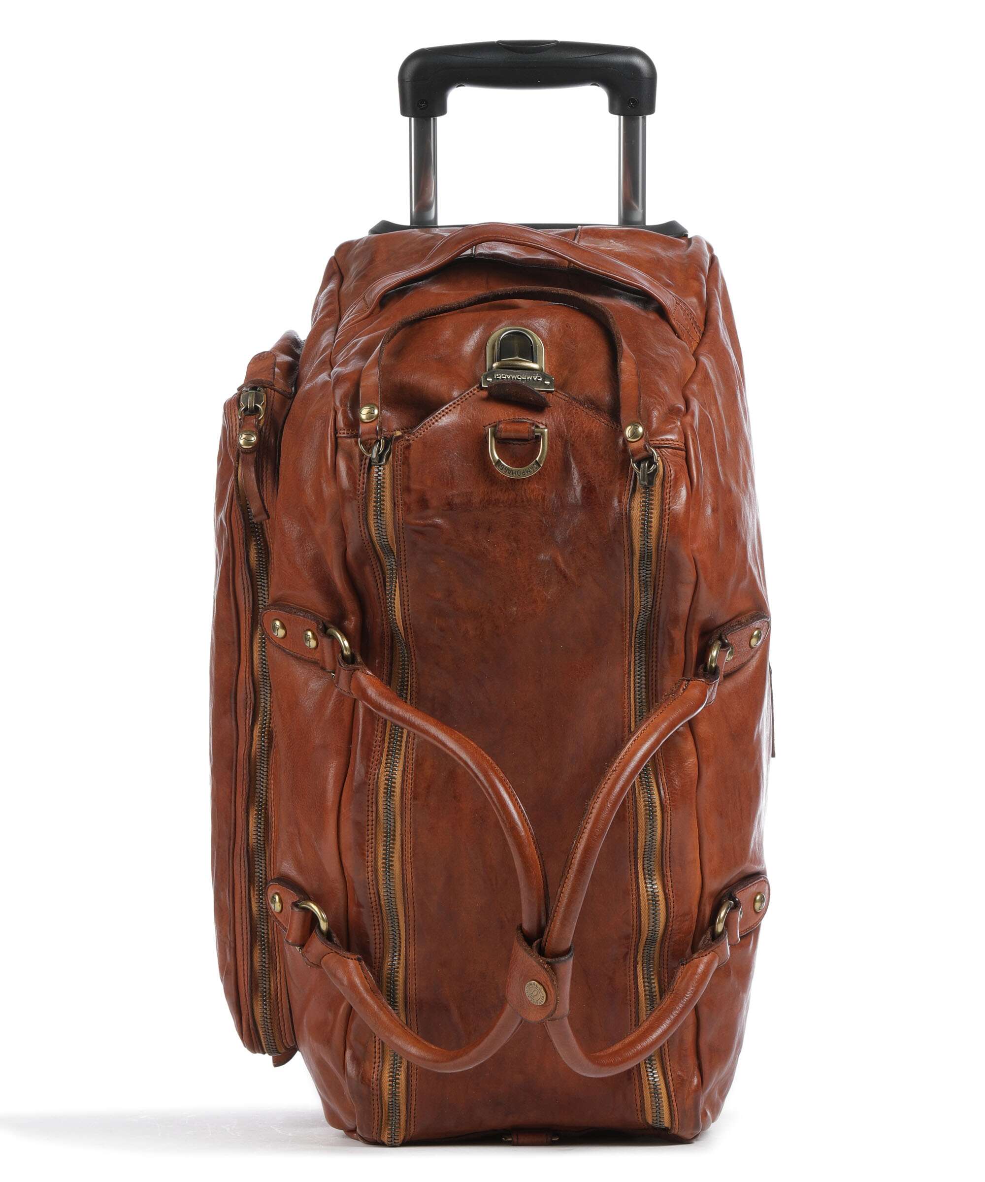 Campomaggi Travel bag with wheels cognac - Image 3