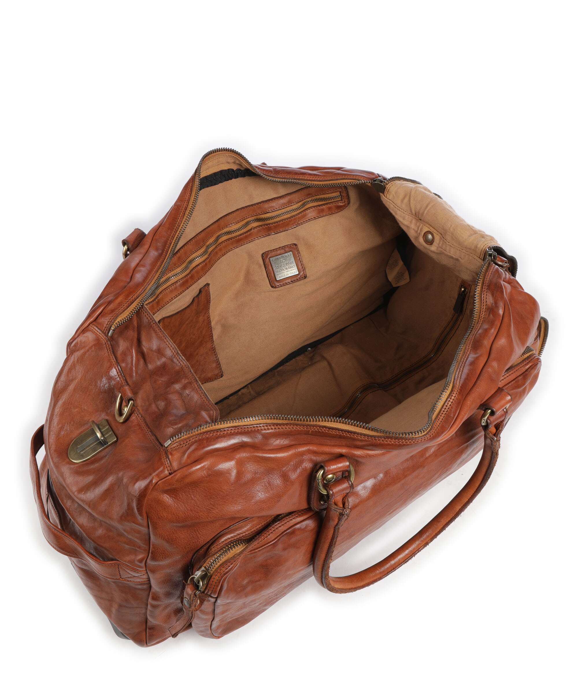 Campomaggi Travel bag with wheels cognac - Image 7