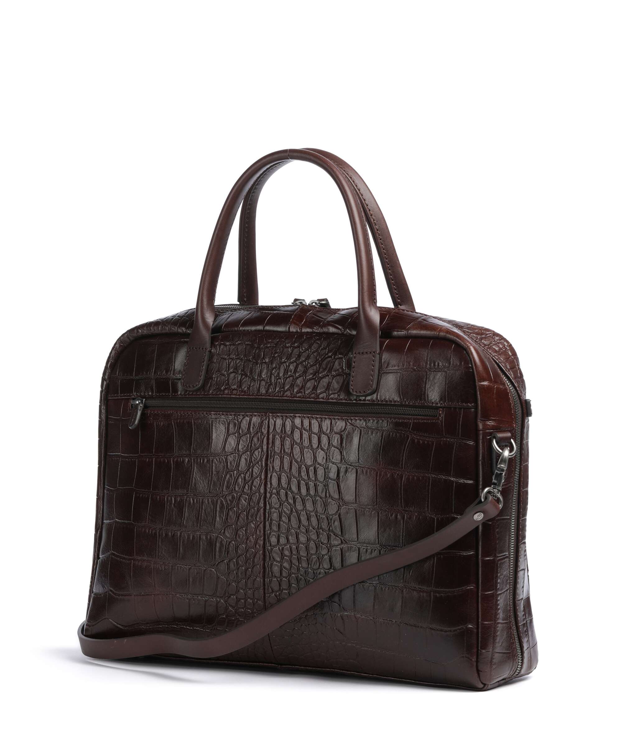 Castelijn & Beerens Croco Lisa Briefcase mocca - Image 2