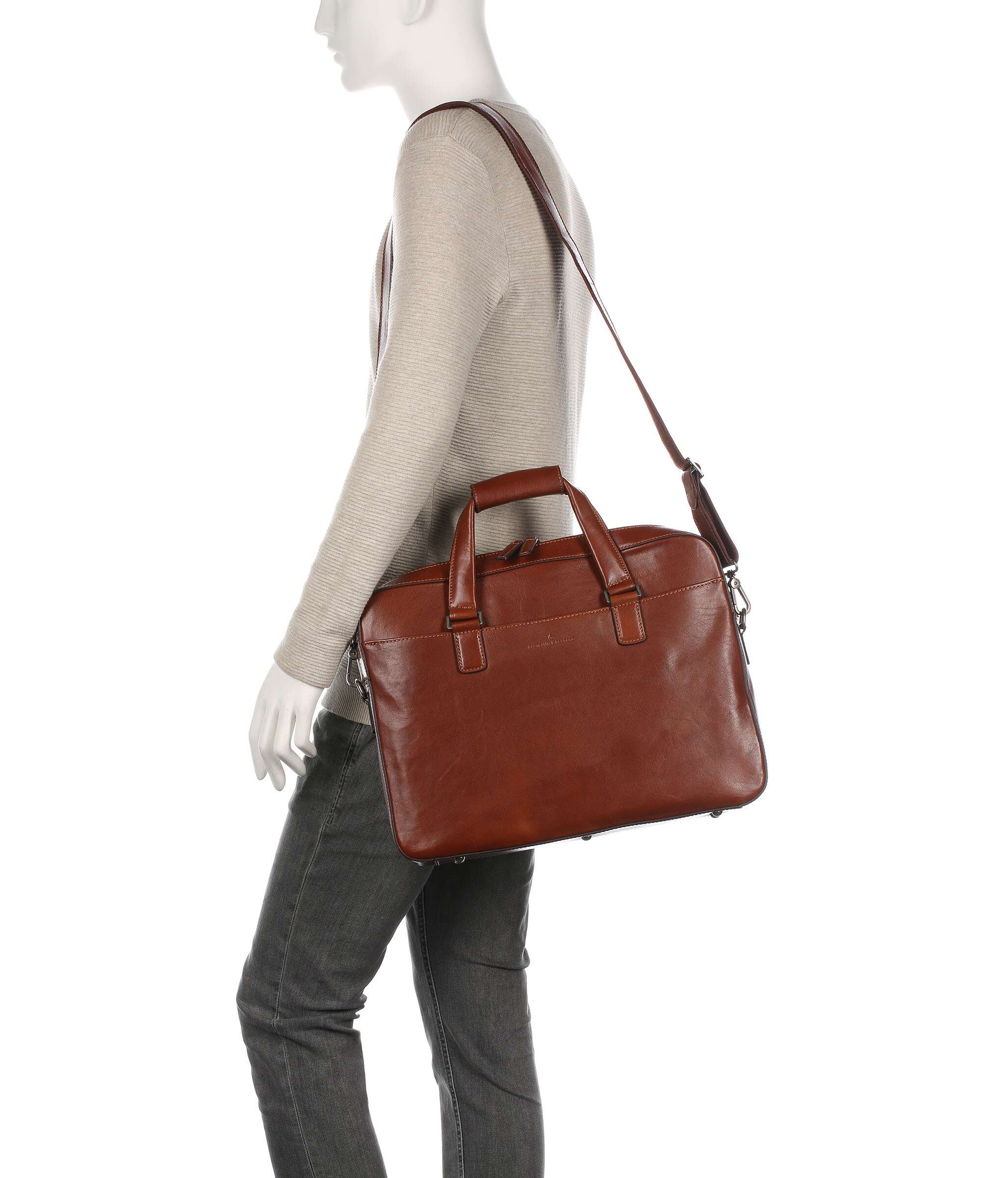 Castelijn & Beerens Gaucho Ted Briefcase cognac - Image 3