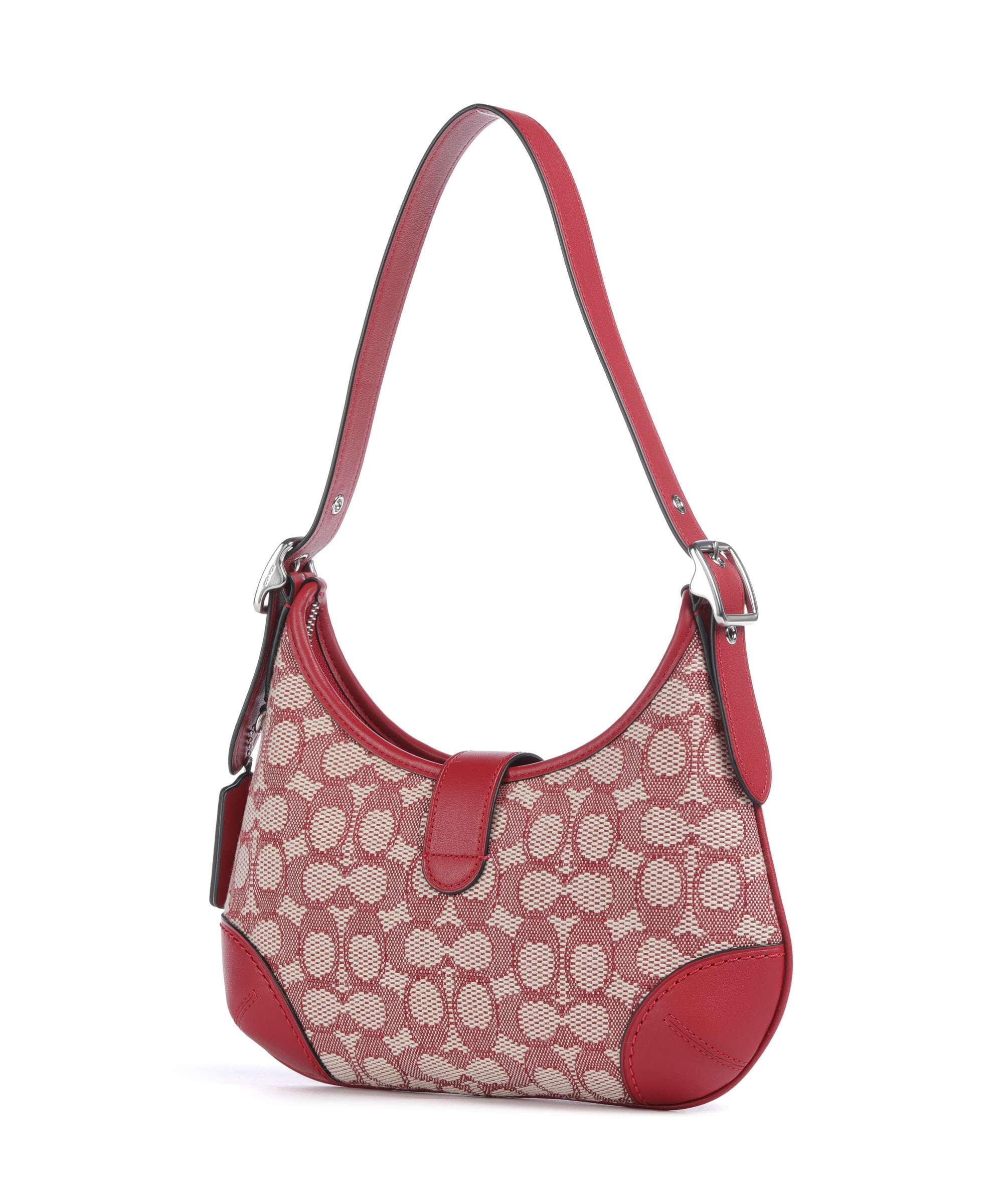 Coach Hamptons Signature Jacquard Shoulder bag ruby/ivory - Image 2