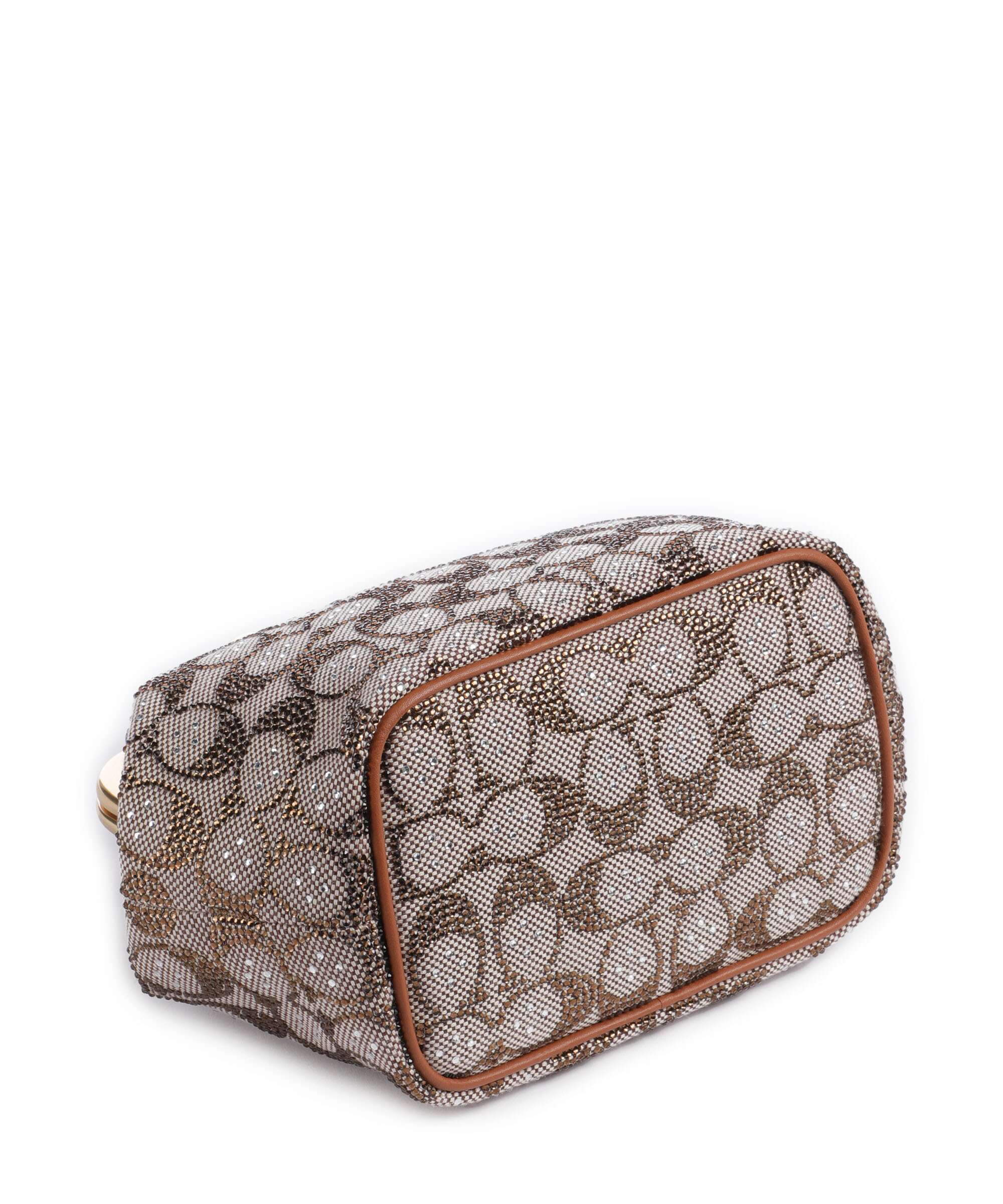 Coach Kisslock Frame Crystal Signature Jacquard Handbag burnished amber - Image 5