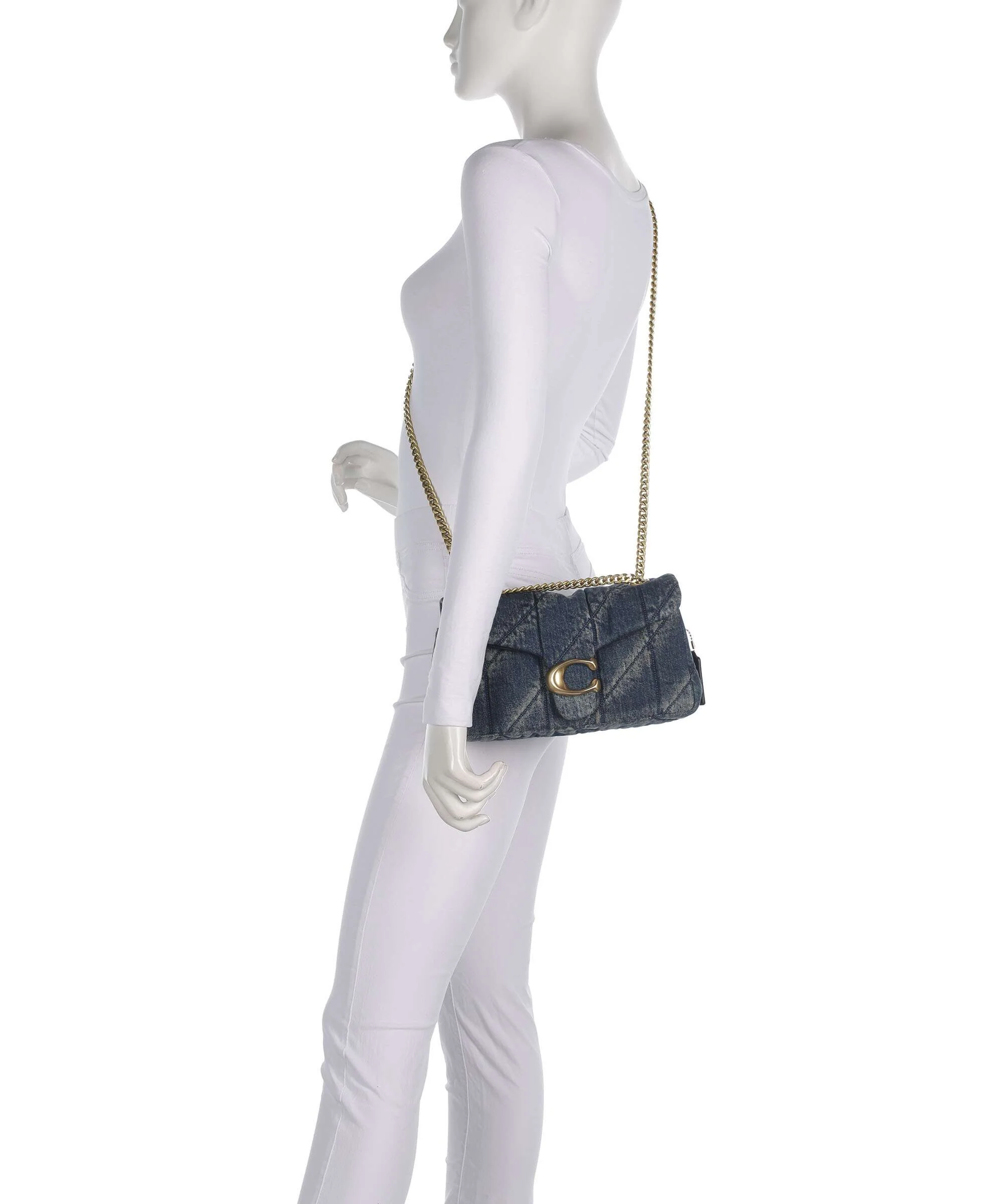 Coach Tabby Soft Quilted Loved Denim 26 Shoulder bag dark indigo - Image 4